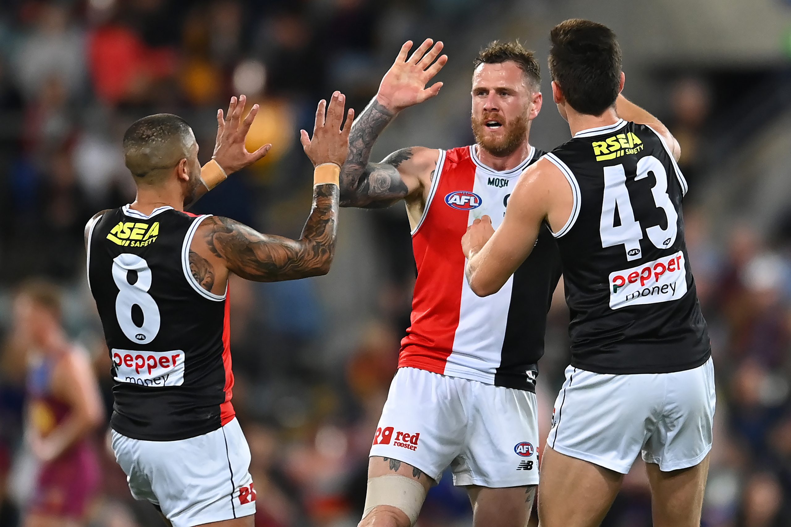 Tim Membrey played in the Saints' round 24 match against the Lions.