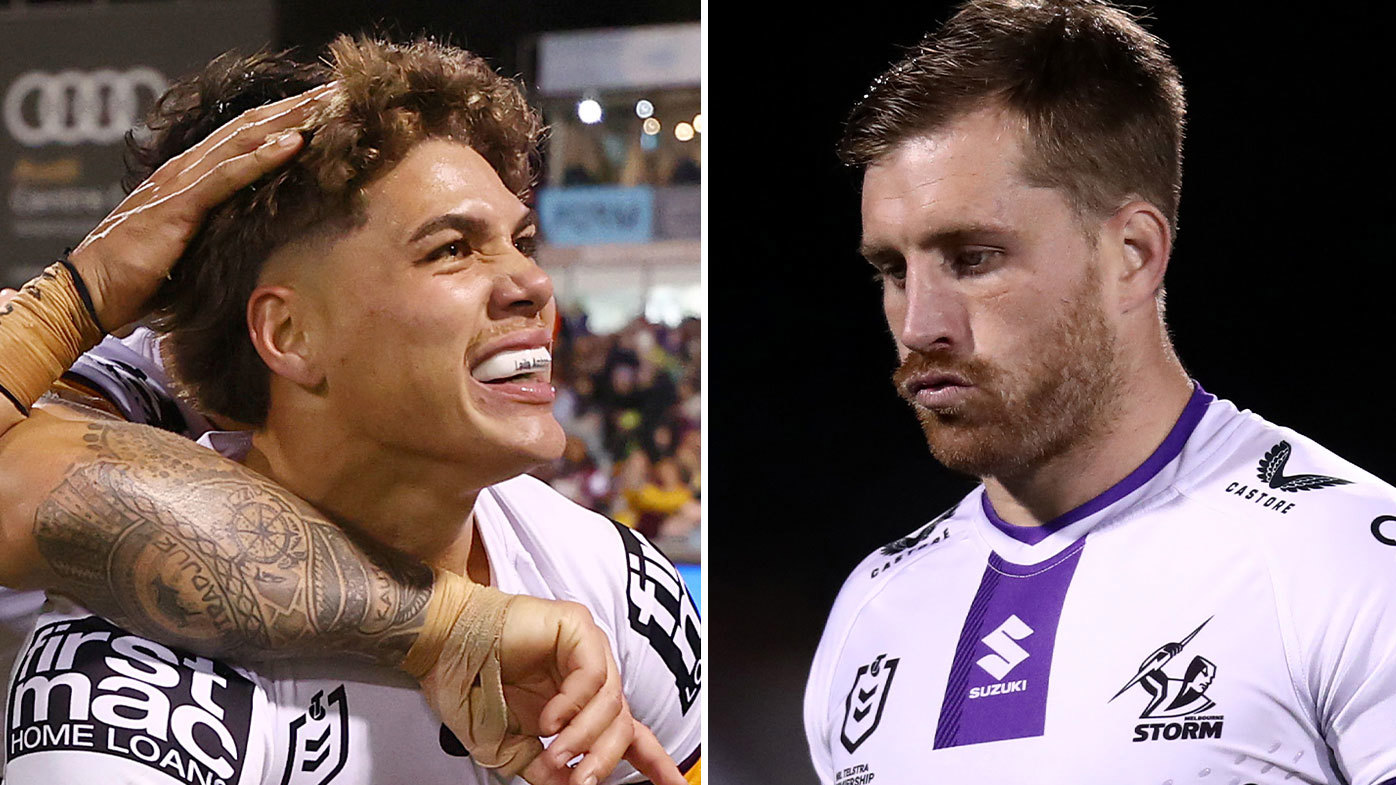 Brisbane Broncos star Reece Walsh and Melbourne Storm star Cameron Munster