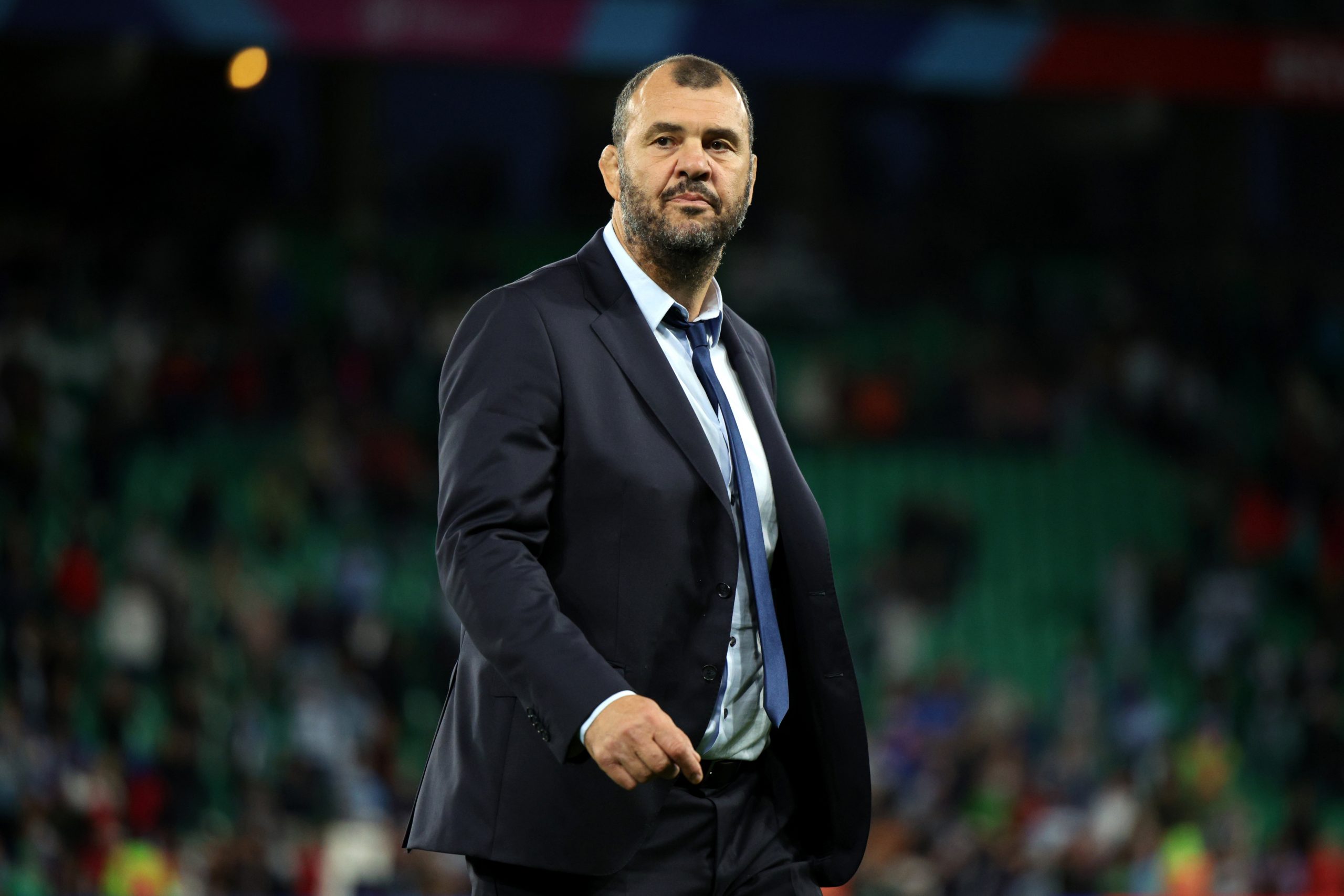 Michael Cheika at Stade Geoffroy-Guichard.