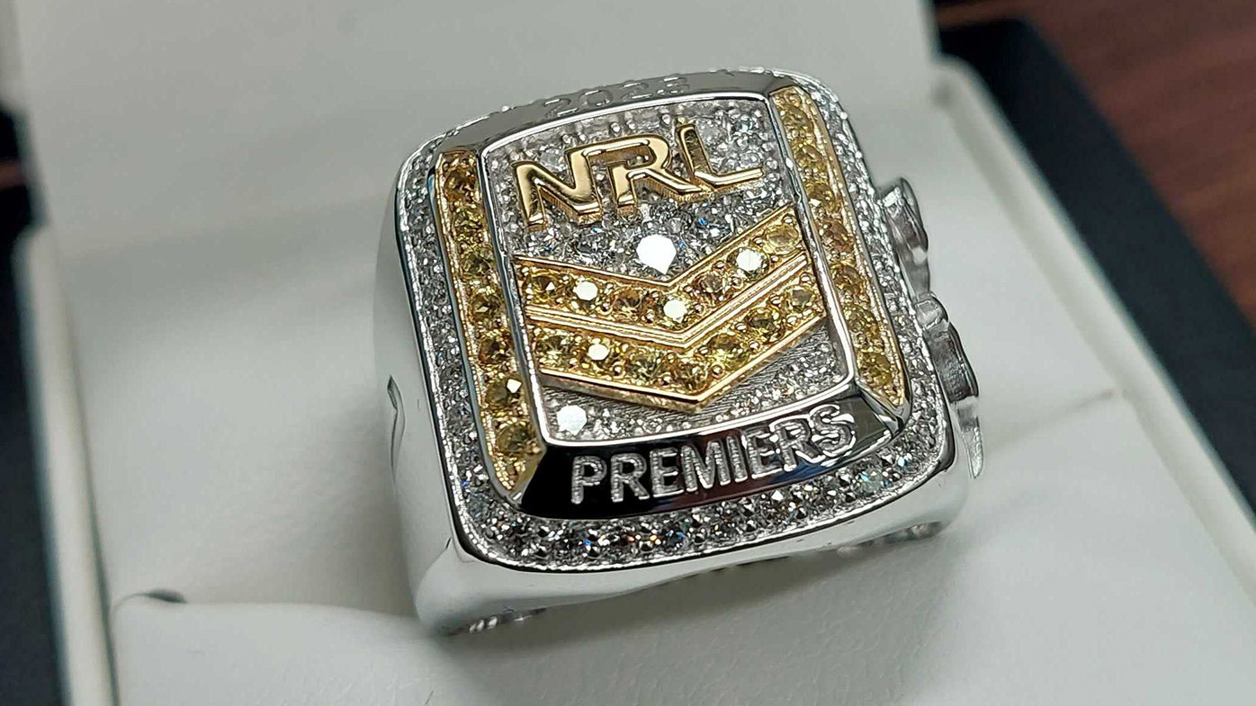 The 2023 NRL Premiership ring.