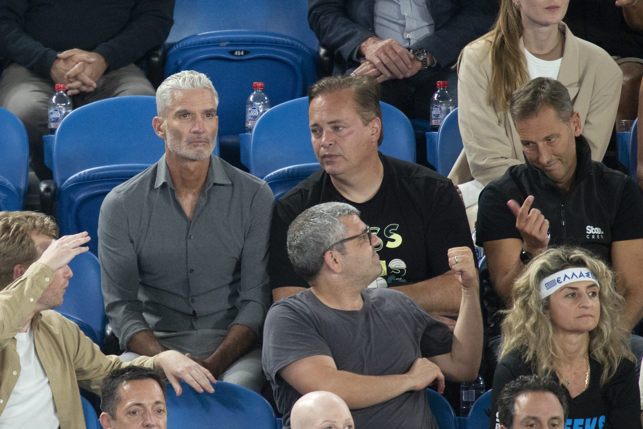 Former Socceroos Criag Foster (left) and Mark Bosnich.