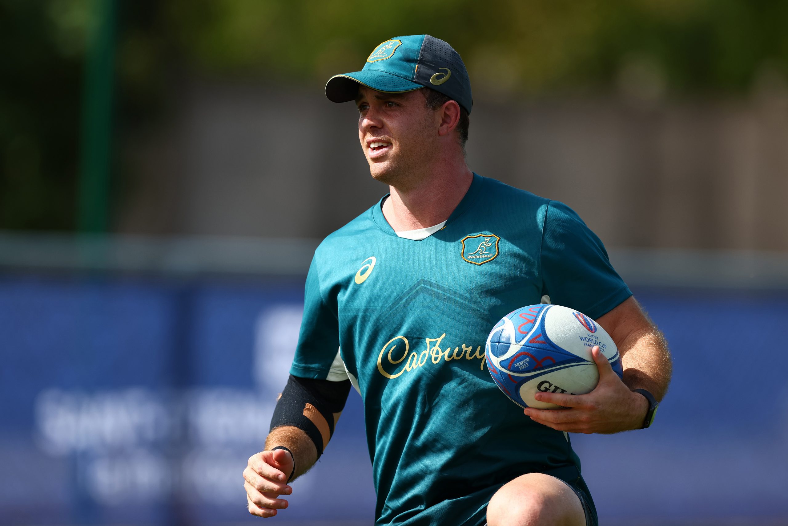 Andrew Kellaway during a Wallabies training session at Stade Roger Baudras.