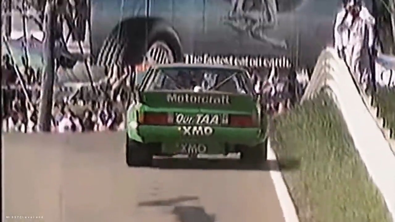 Dick Johnson through Sulman Park at the crest before McPhillamy Park during his Hardies Heroes lap ahead of the 1983 Bathurst 1000.