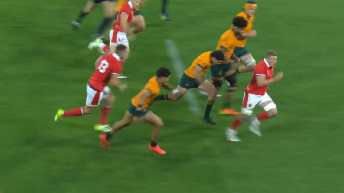 Wales break Wallabies defence inside three minutes for first try