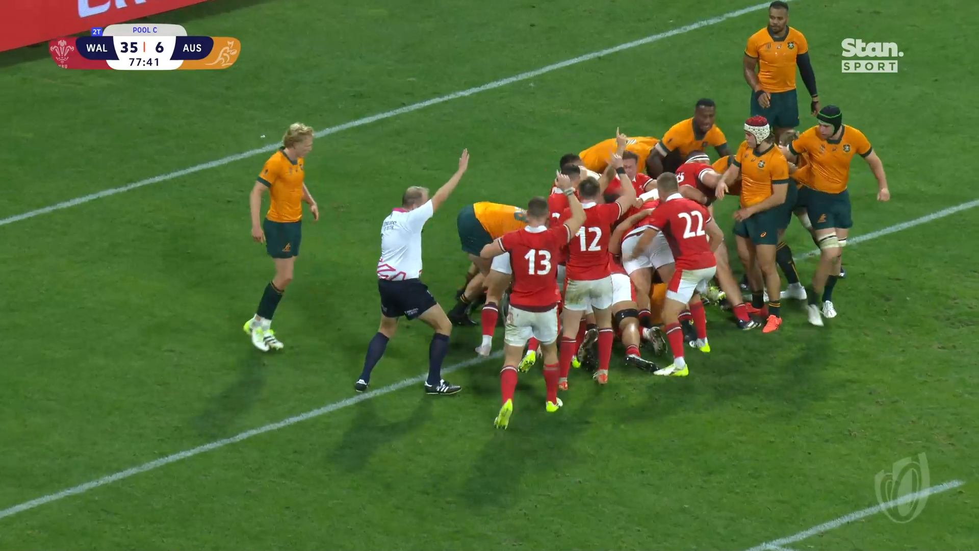 Austraia vs Wales RWC every try