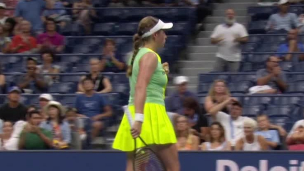 Ostapenko clinches double break