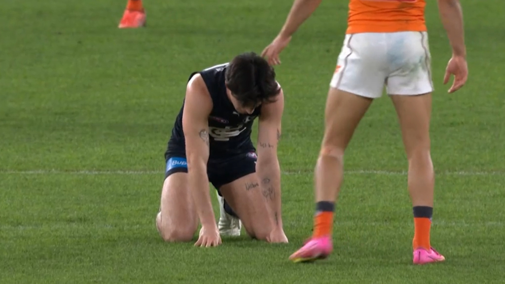 Bedford flattens Fisher with high hit