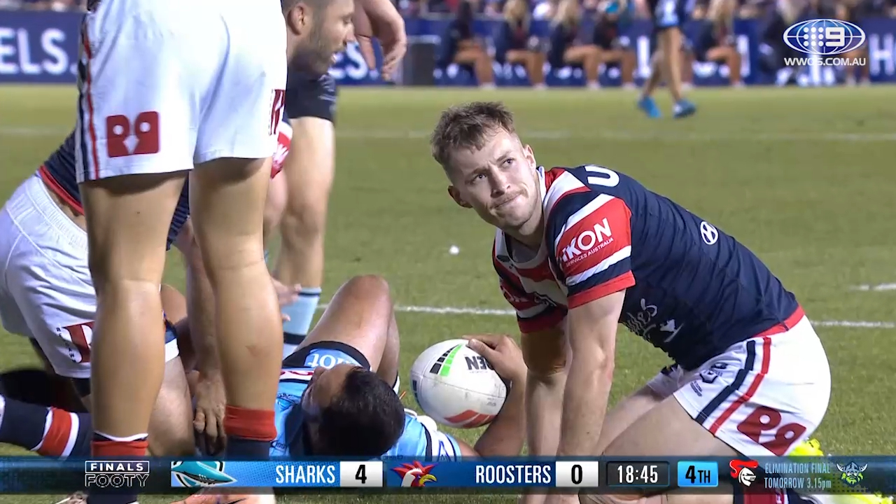 Walker pinned for high shot