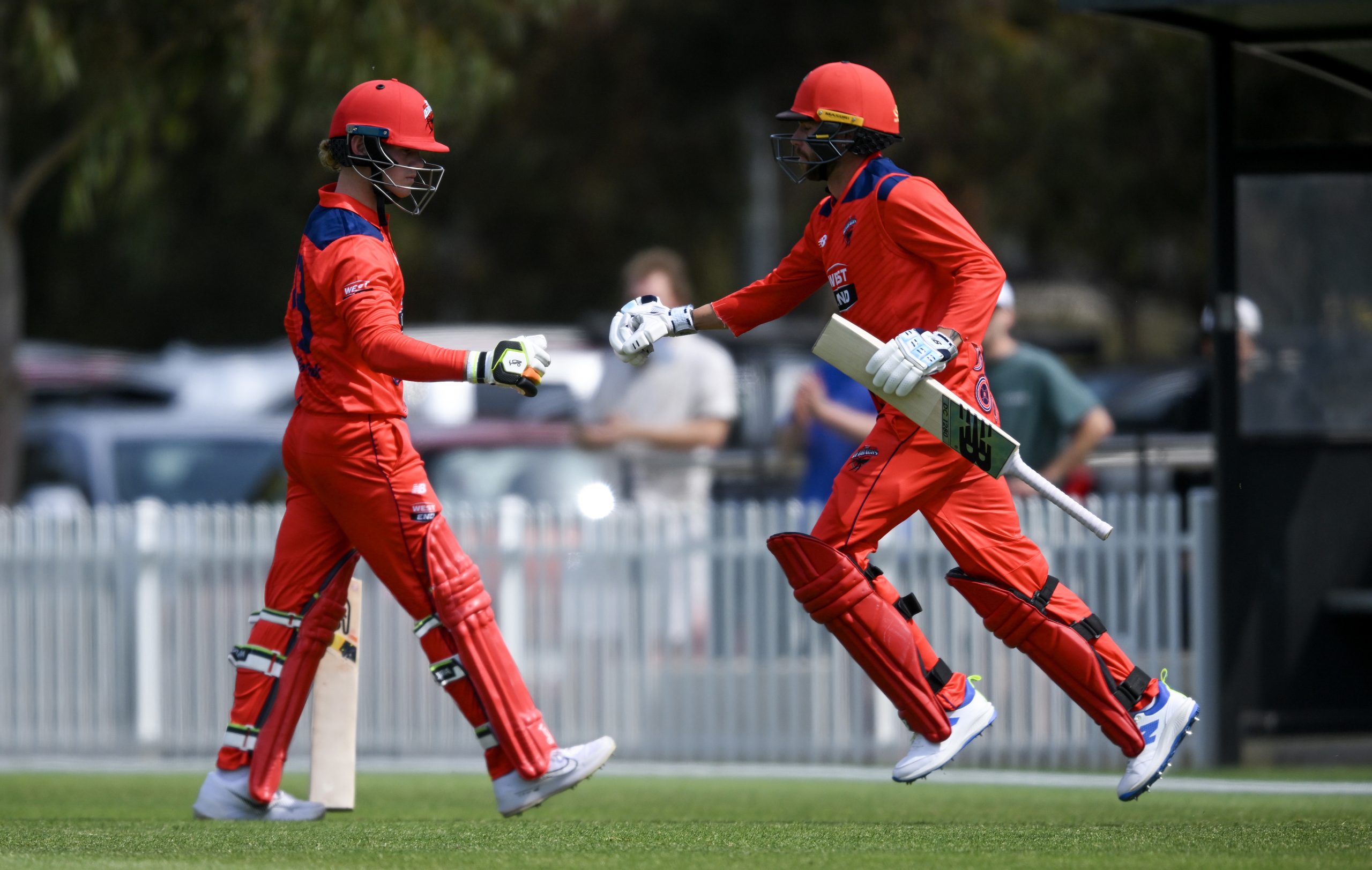 Jake Fraser-McGurk and Daniel Drew of the Redbacks.