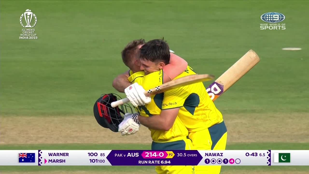 Hundreds for Warner and Marsh in back-to-back balls