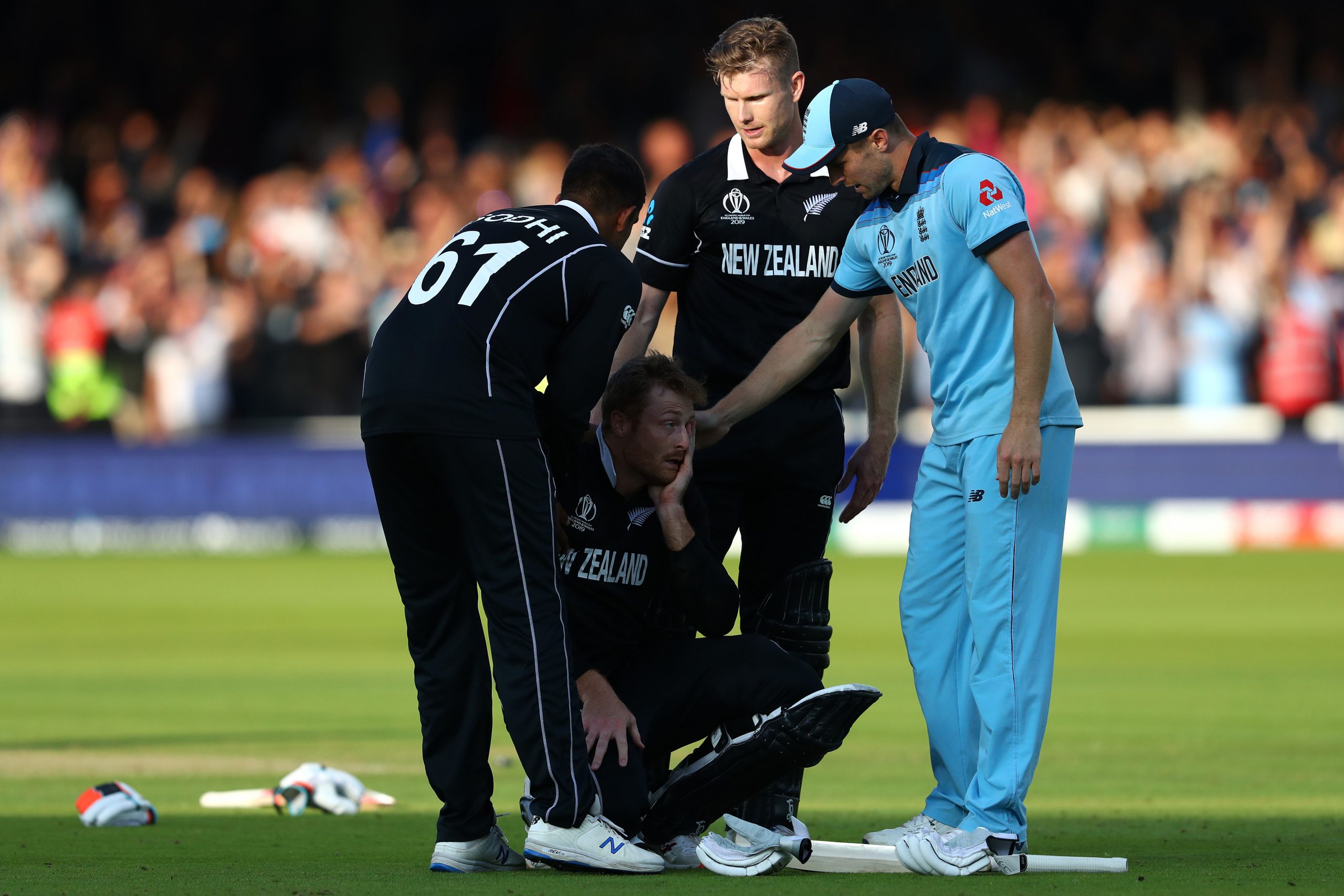 Martin Guptill is consoled.
