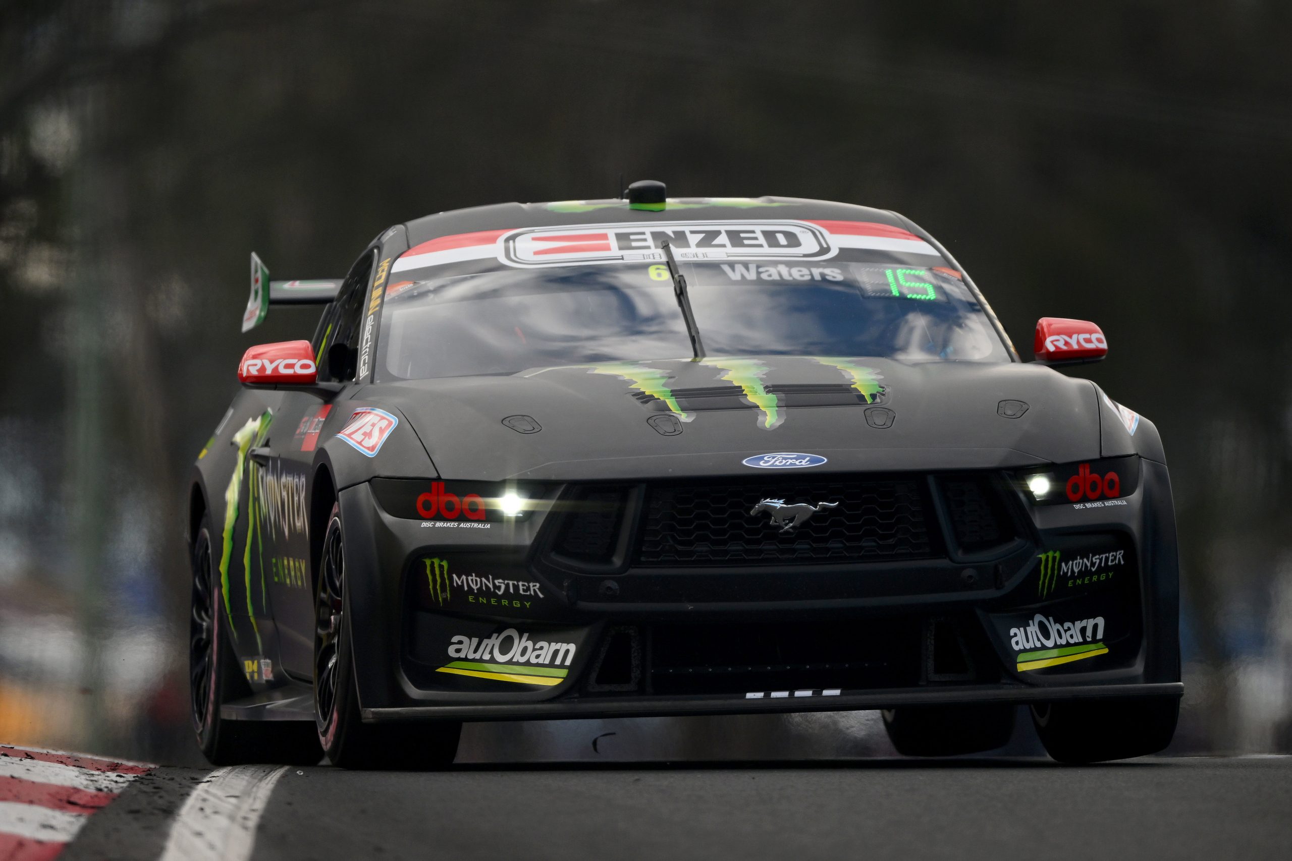 The No.6 Ford Mustang driven by Cameron Waters and James Moffat.