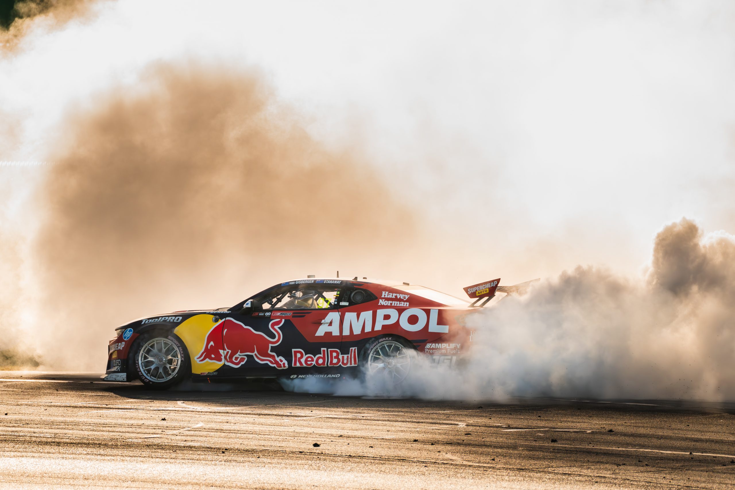 Shane van Gisbergen celebrates winning the Bathurst 1000.