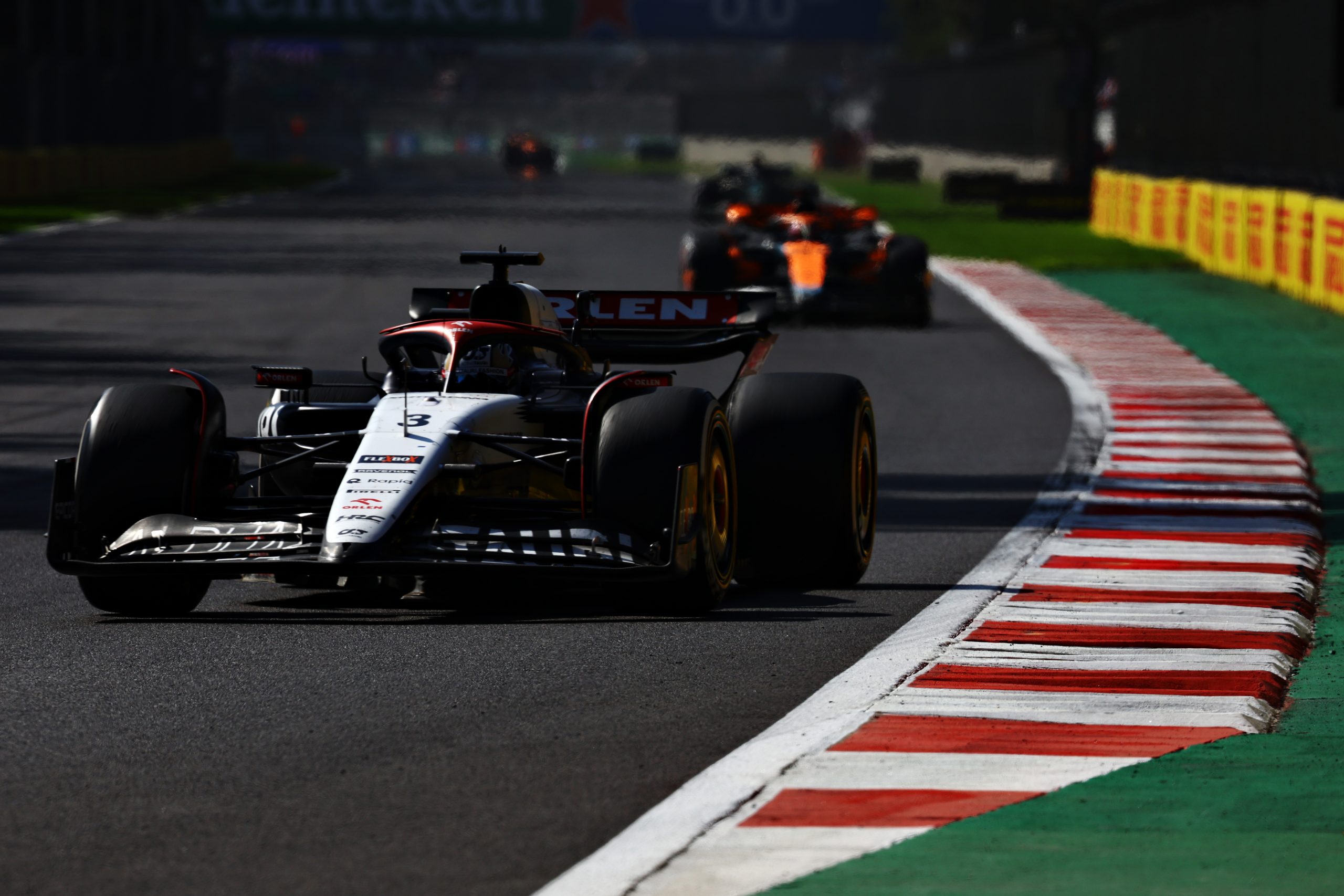 AlphaTauri driver Daniel Ricciardo in the Mexico City Grand Prix.