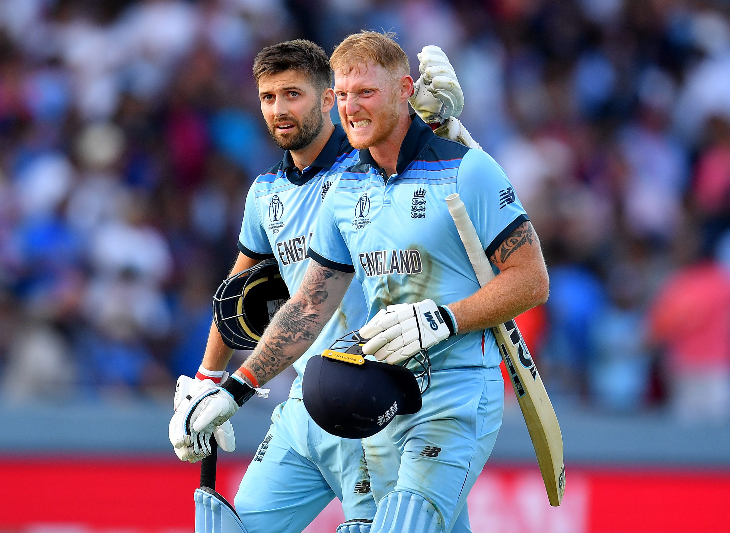 Mark Wood (left) and Ben Stokes.