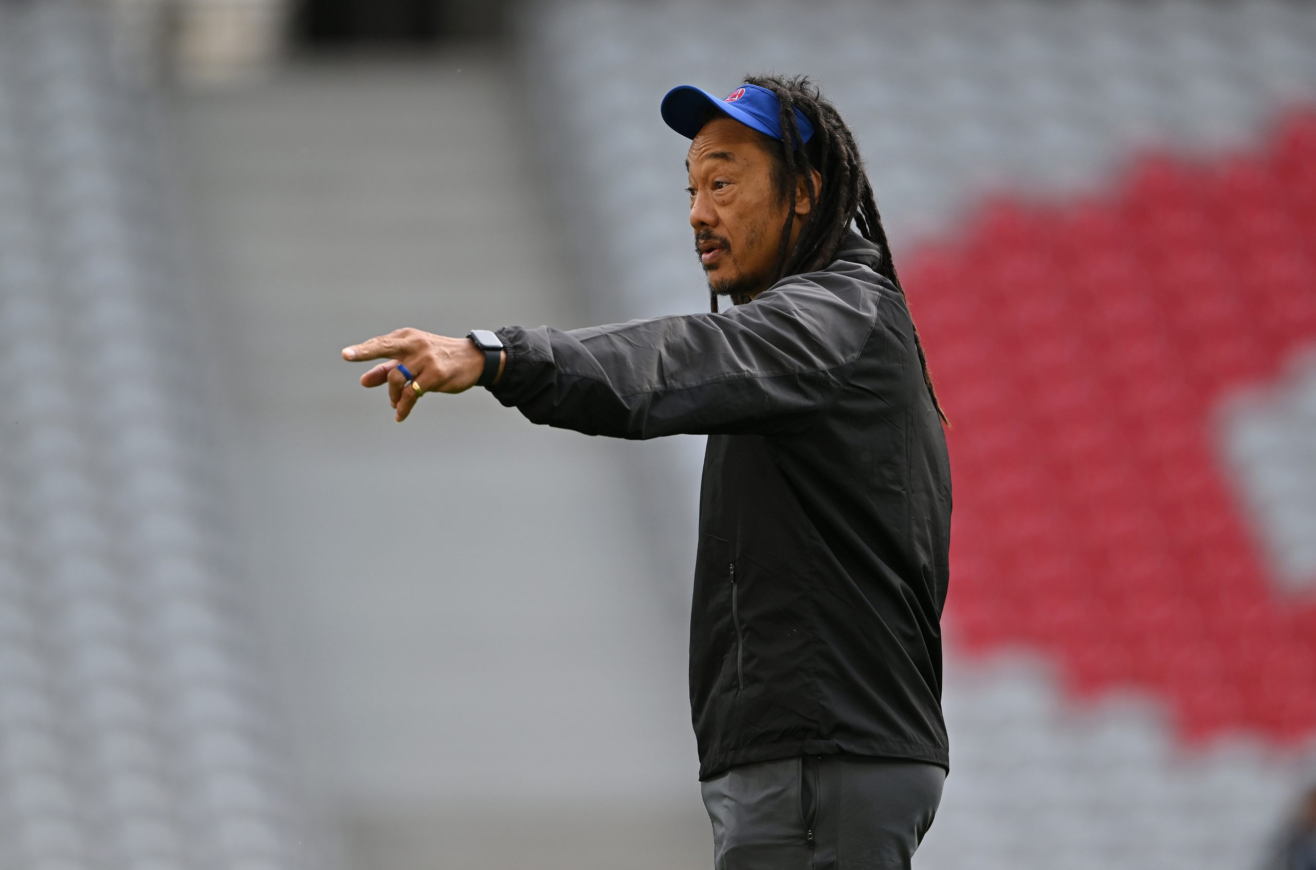 Tana Umaga of Samoa at Stade Pierre Mauroy in Lille.