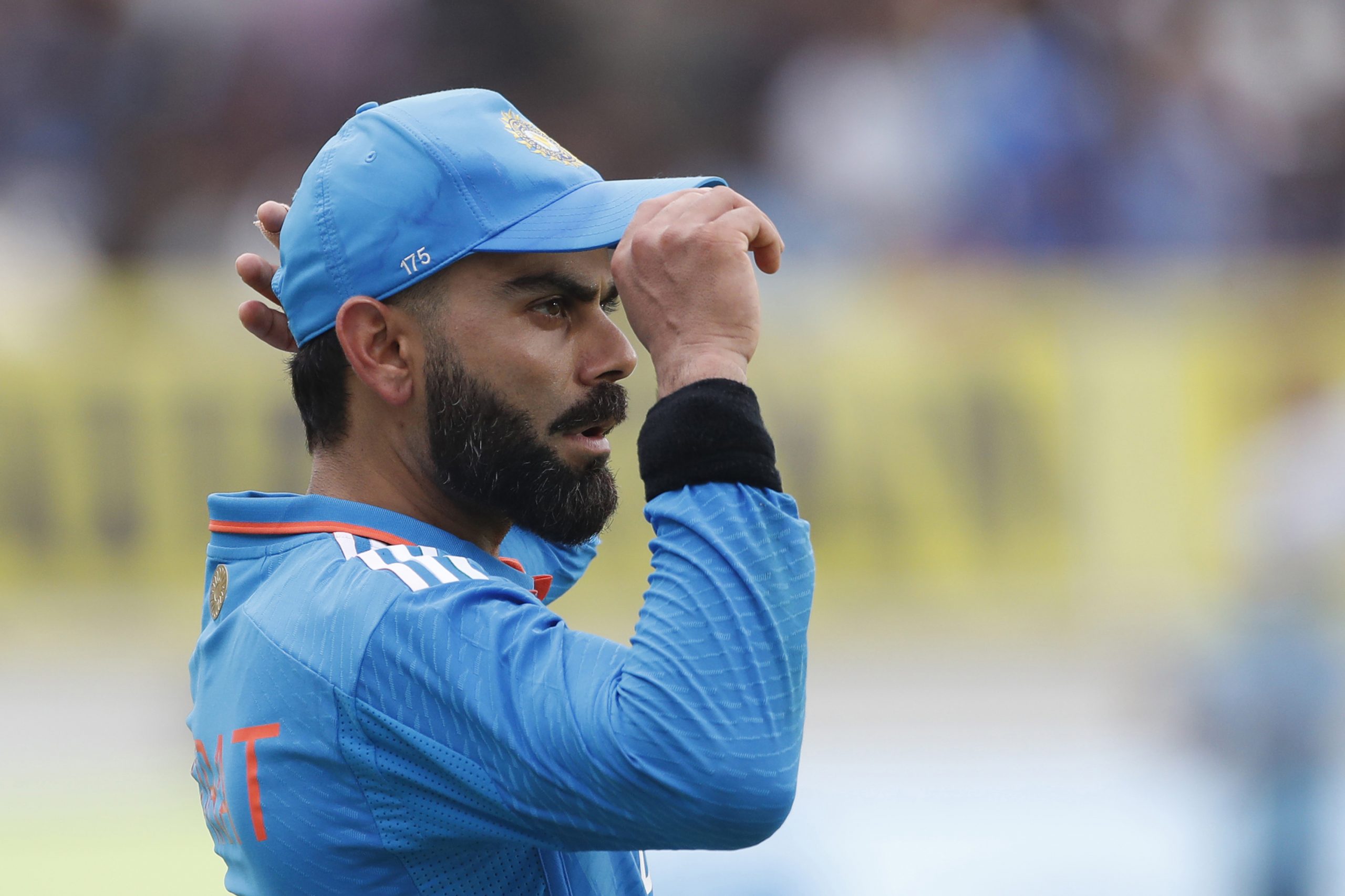 RAJKOT, INDIA - SEPTEMBER 27: Virat Kohli of India are seen during game three of the One Day International series between India and Australia at Saurashtra Cricket Association Stadium on September 27, 2023 in Rajkot, India. (Photo by Pankaj Nangia/Getty Images)