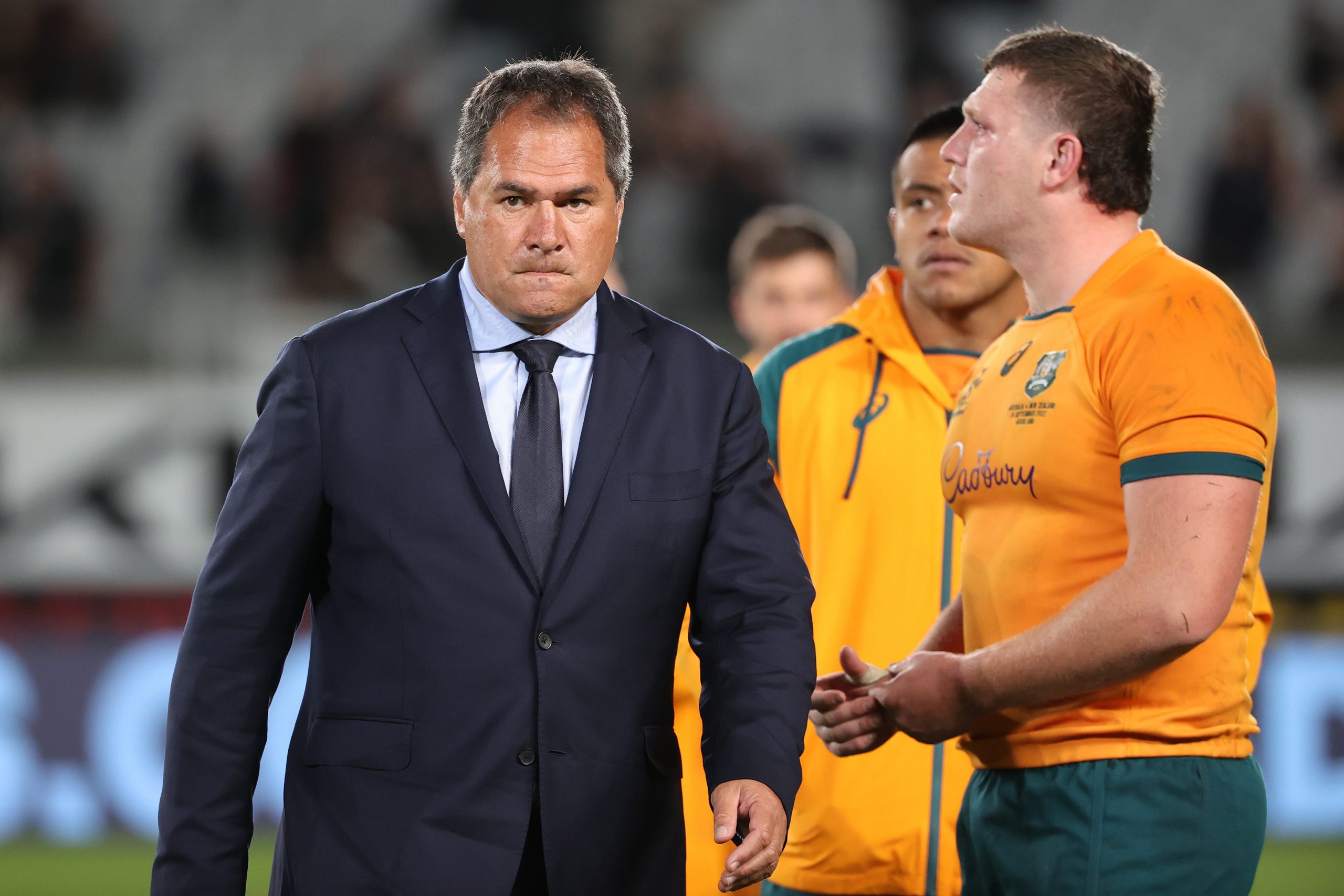 Australia coach Dave Rennie at Eden Park.