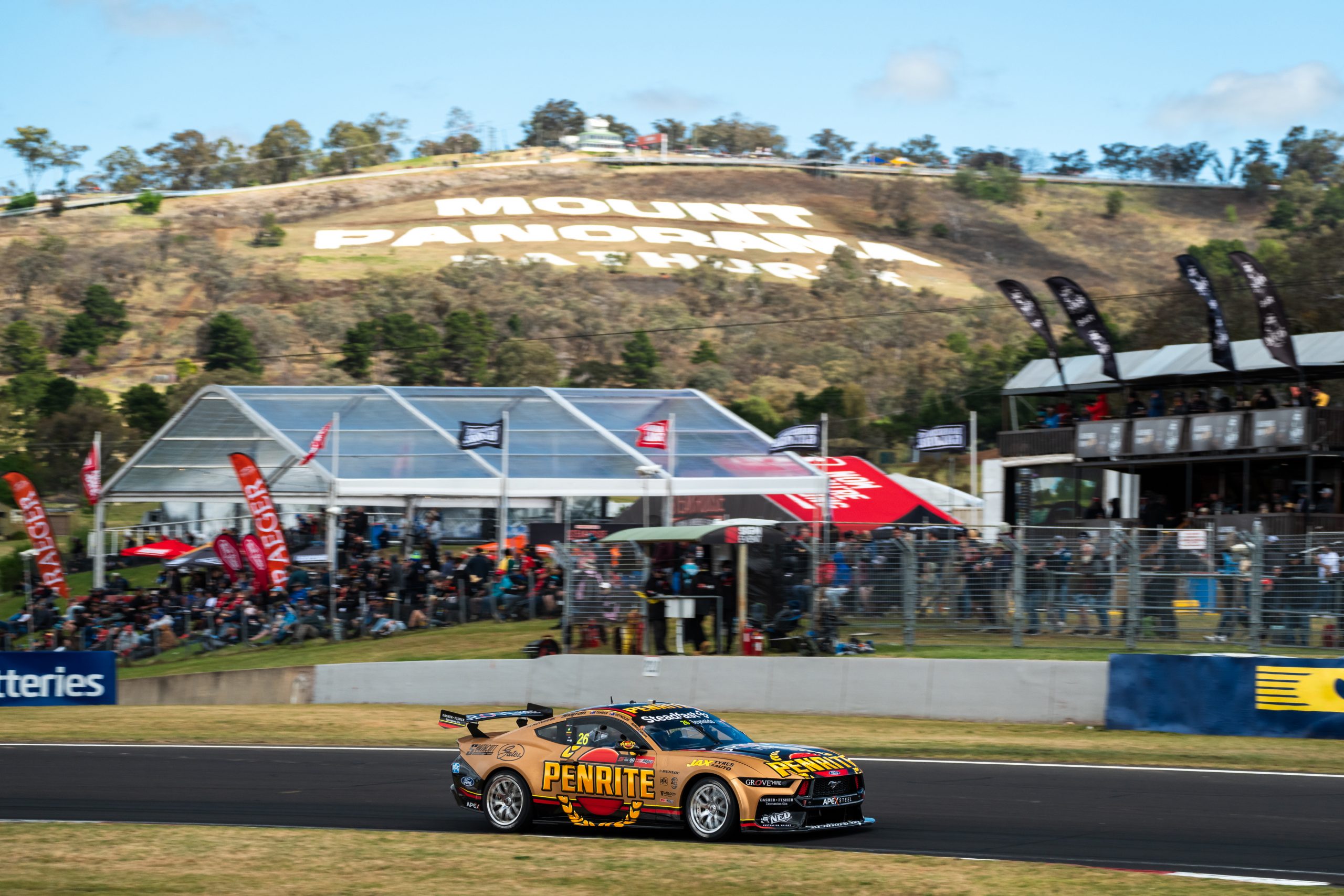 David Reynolds driver of the #26 Penrite Racing Ford Mustang GT during the Bathurst 1000, part of the 2023 Supercars Championship Series at Mount Panorama on October 05, 2023 in Bathurst, Australia. (Photo by Daniel Kalisz/Getty Images)