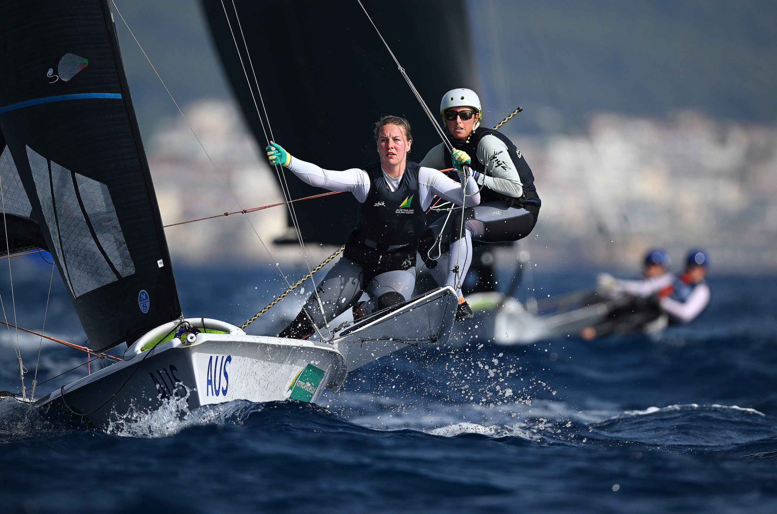 Olivia Price and Evie Haseldine in action together.