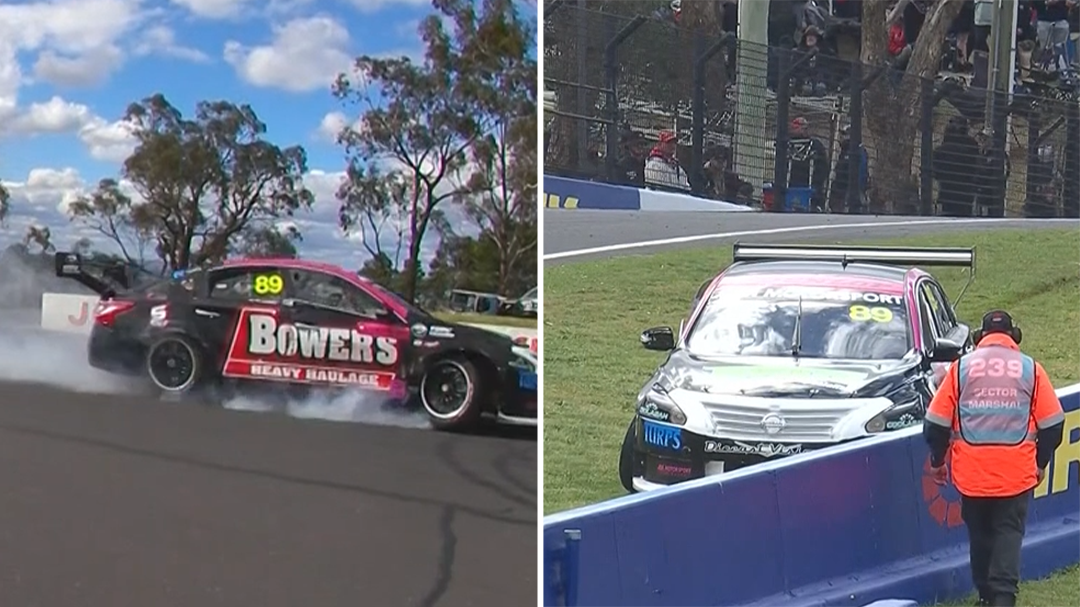 Red flags fly after heavy crash