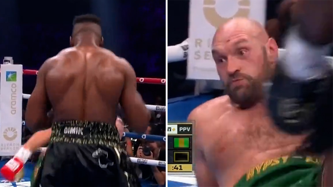 Fury suffers knockdown in Ngannou clash