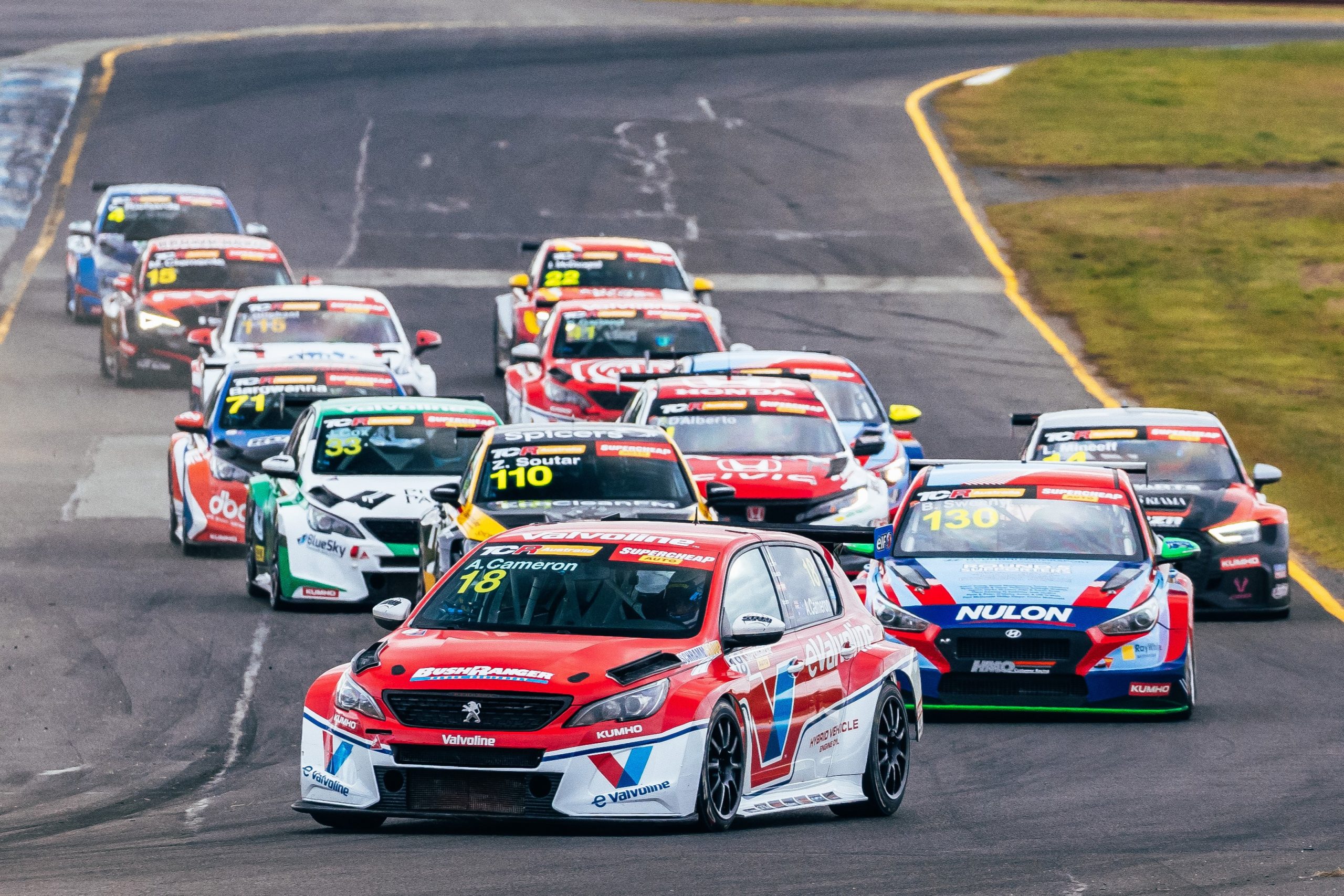 Aaron Cameron leads the TCR Australia Series at Sandown.