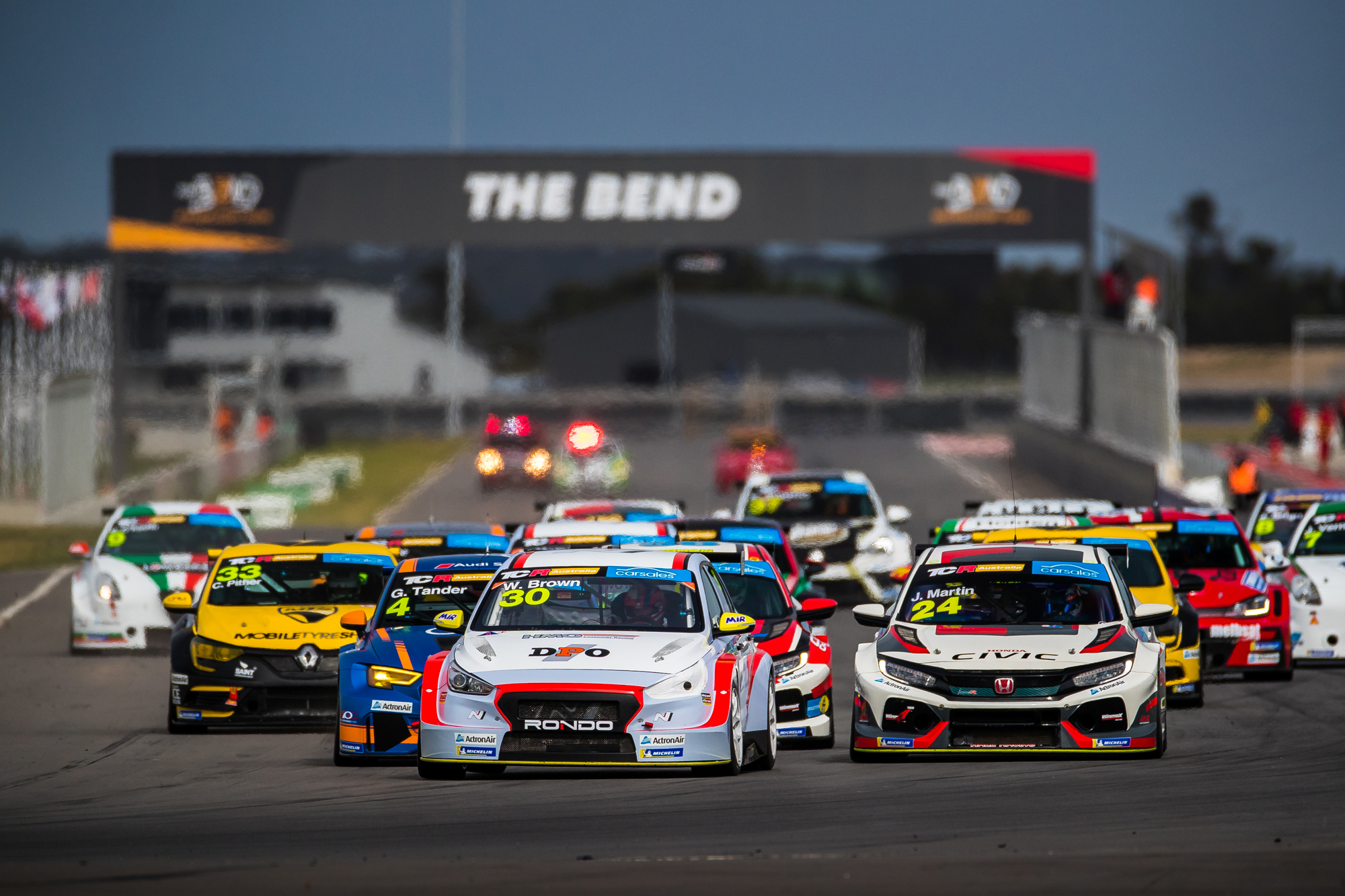 The TCR Australia Series last raced at The Bend in 2019.