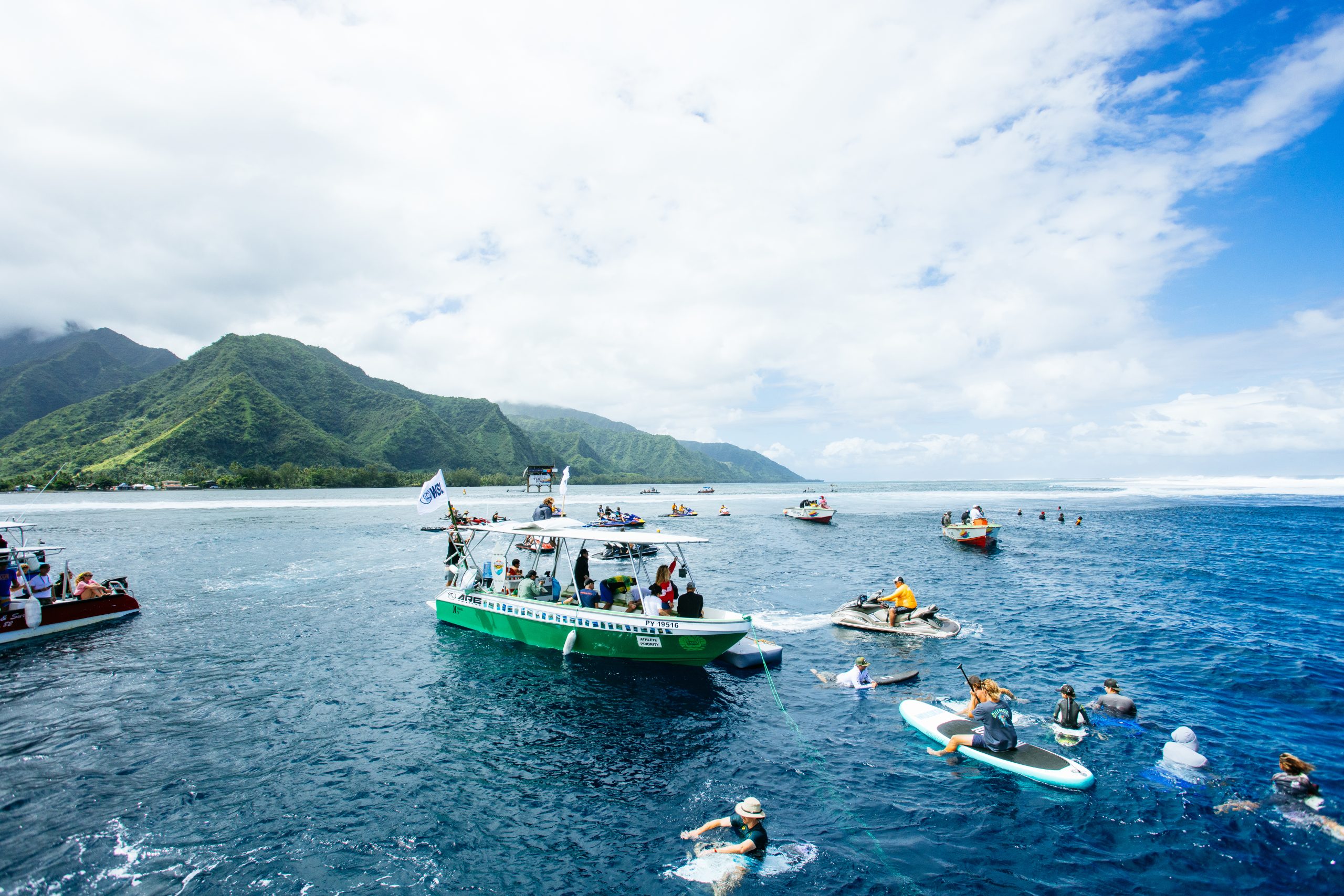 The stunning Teahupo'o in Tahiti.