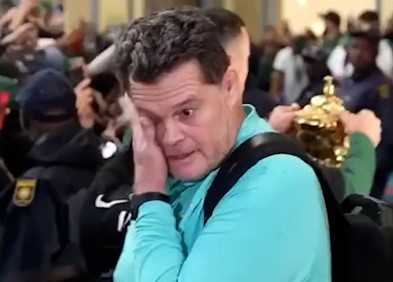 Rassie Erasmus is overcome with emotion.