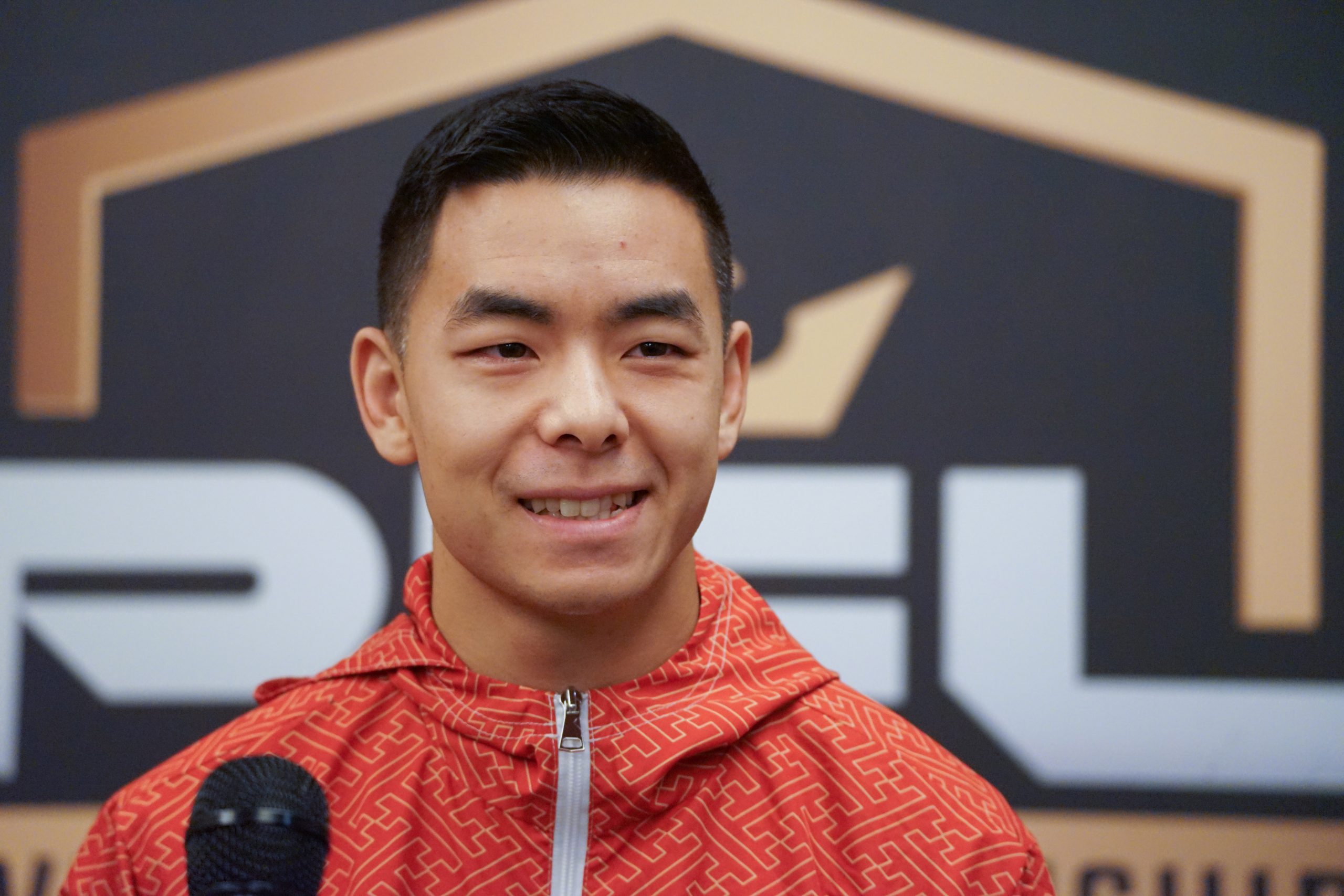 Khai Wu speaks at the PFL World Championship pre-fight media day.