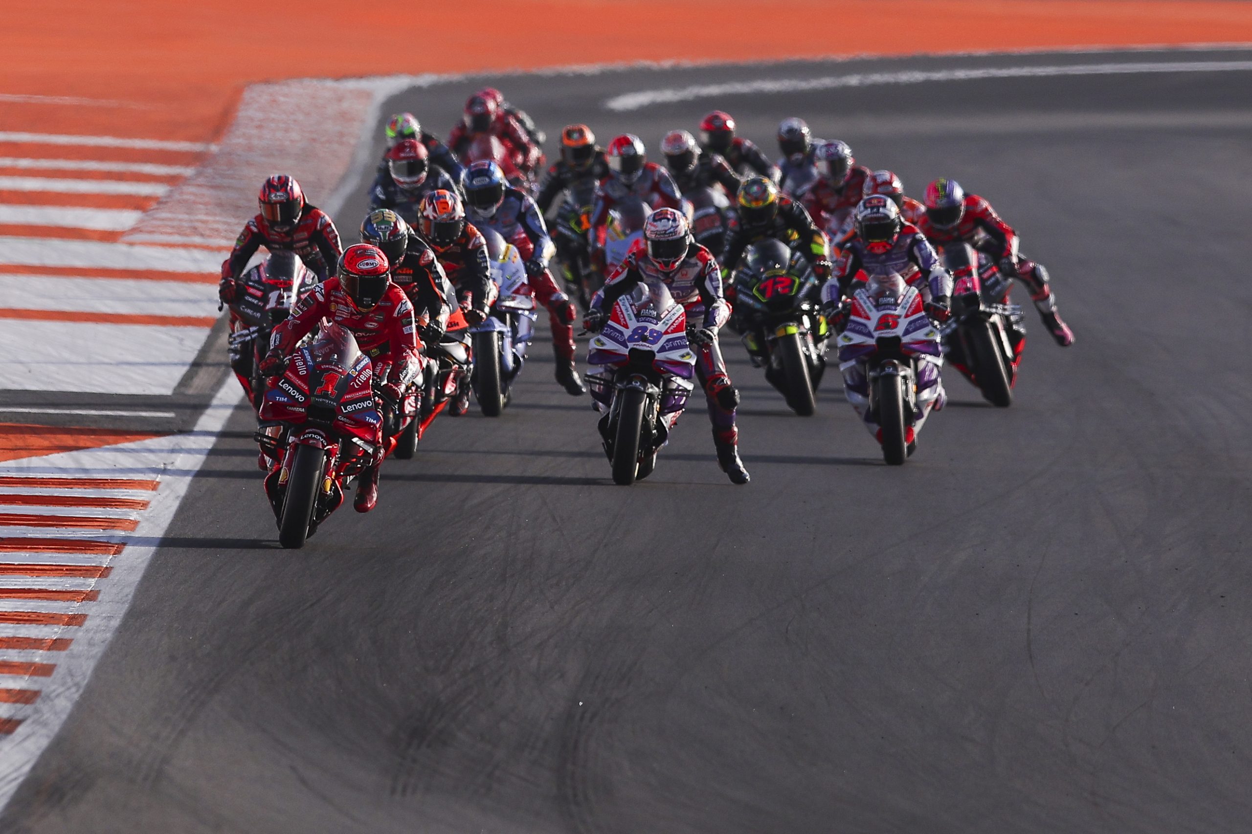 The start of the 2023 MotoGP finale in Spain.