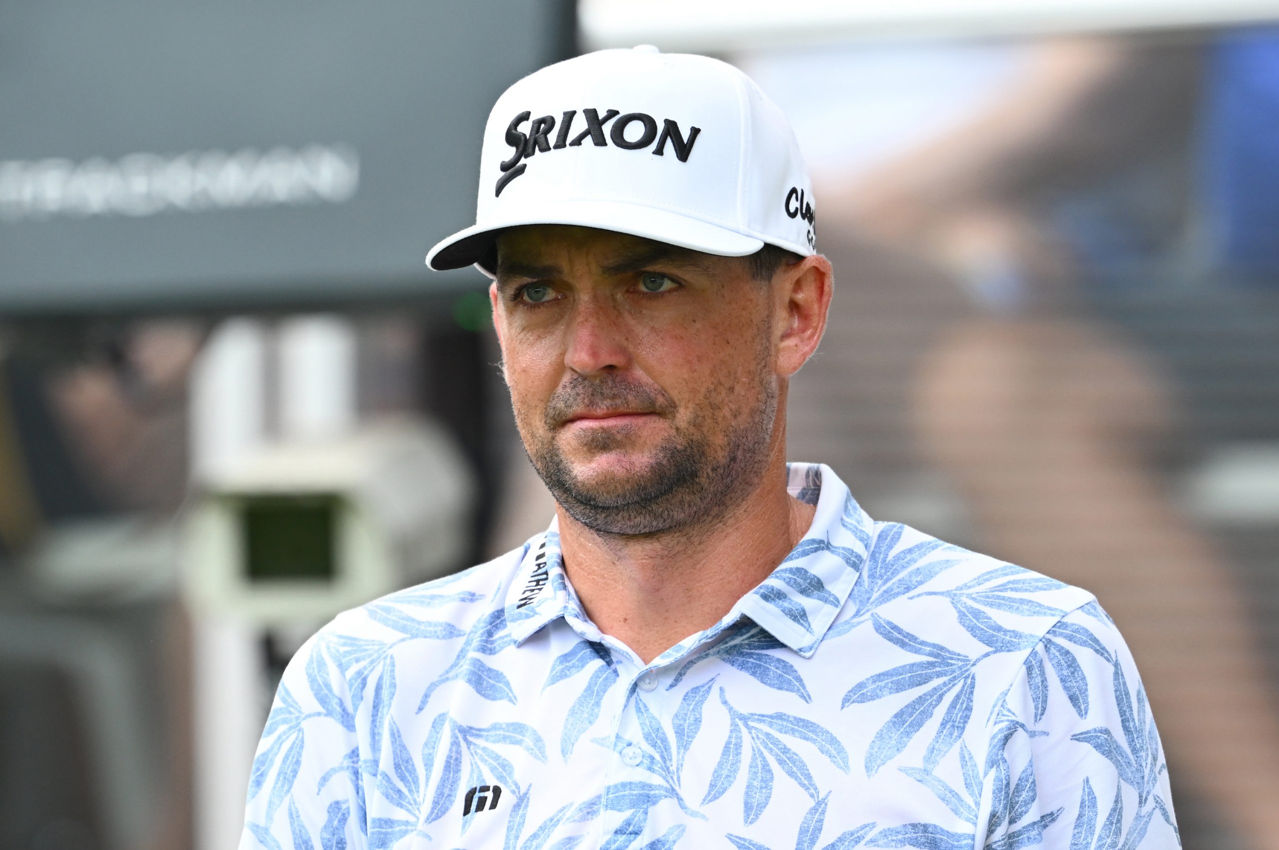 Keegan Bradley of the United States on the first tee during the final round of the TOUR Championship at East Lake Golf Club on August 27, 2023 in Atlanta, Georgia. (Photo by Tracy Wilcox/PGA TOUR via Getty Images)