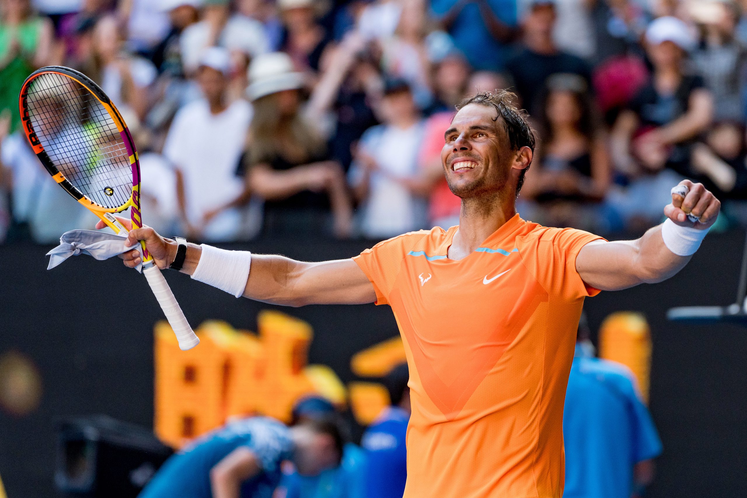 Rafael Nadal during day one of the 2023 Australian Open.