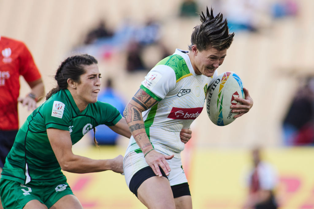 Raquel Kochhann of Brazil in action in Seville.