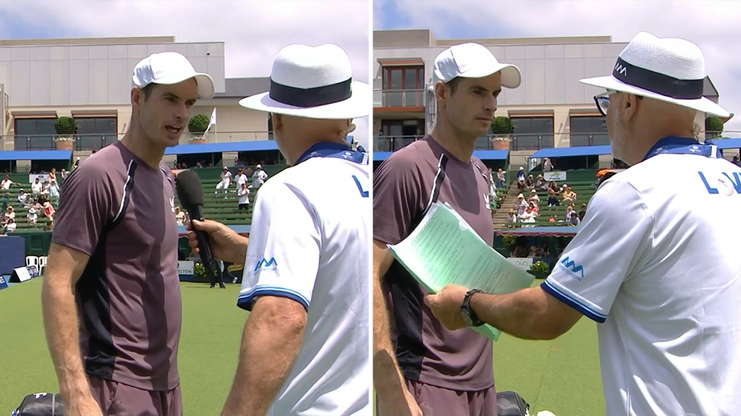 Bemused Murray called into comm box