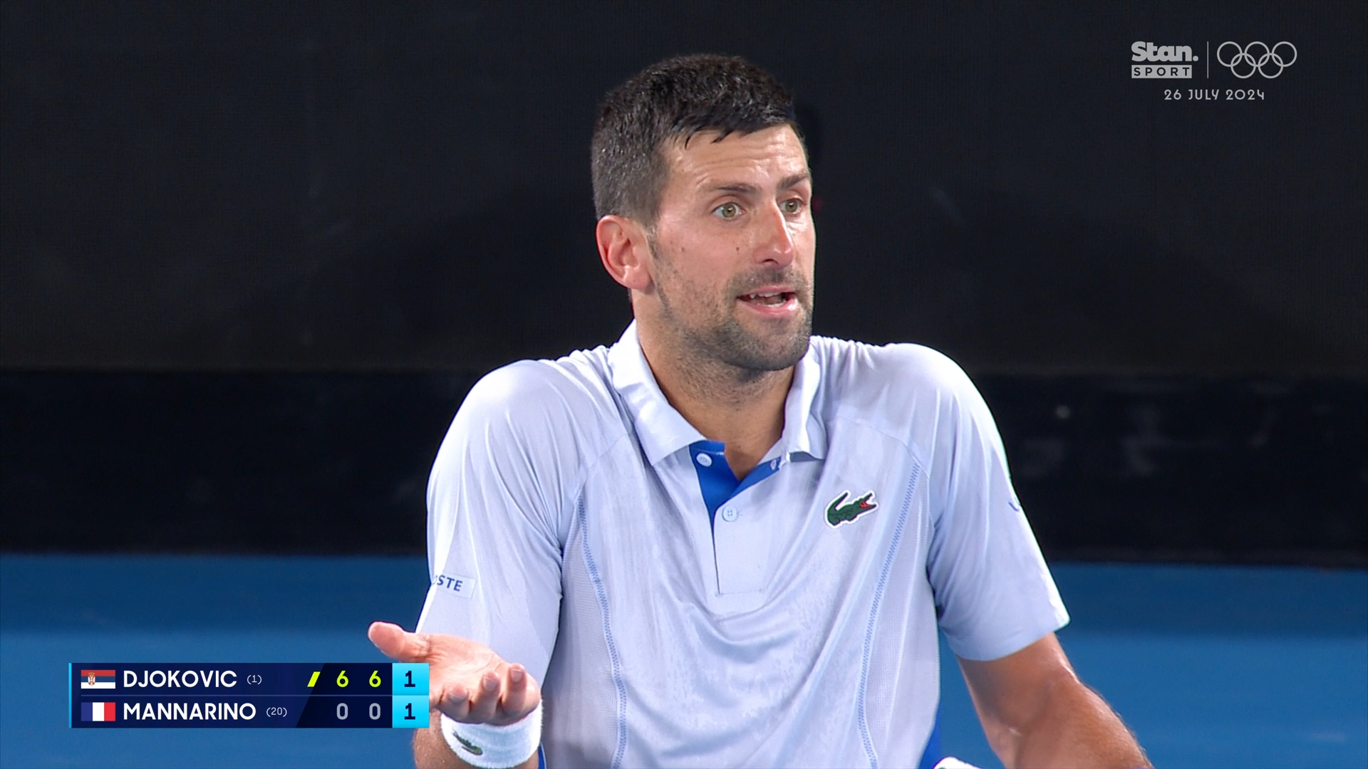 Djokovic chides umpire as crowd explodes