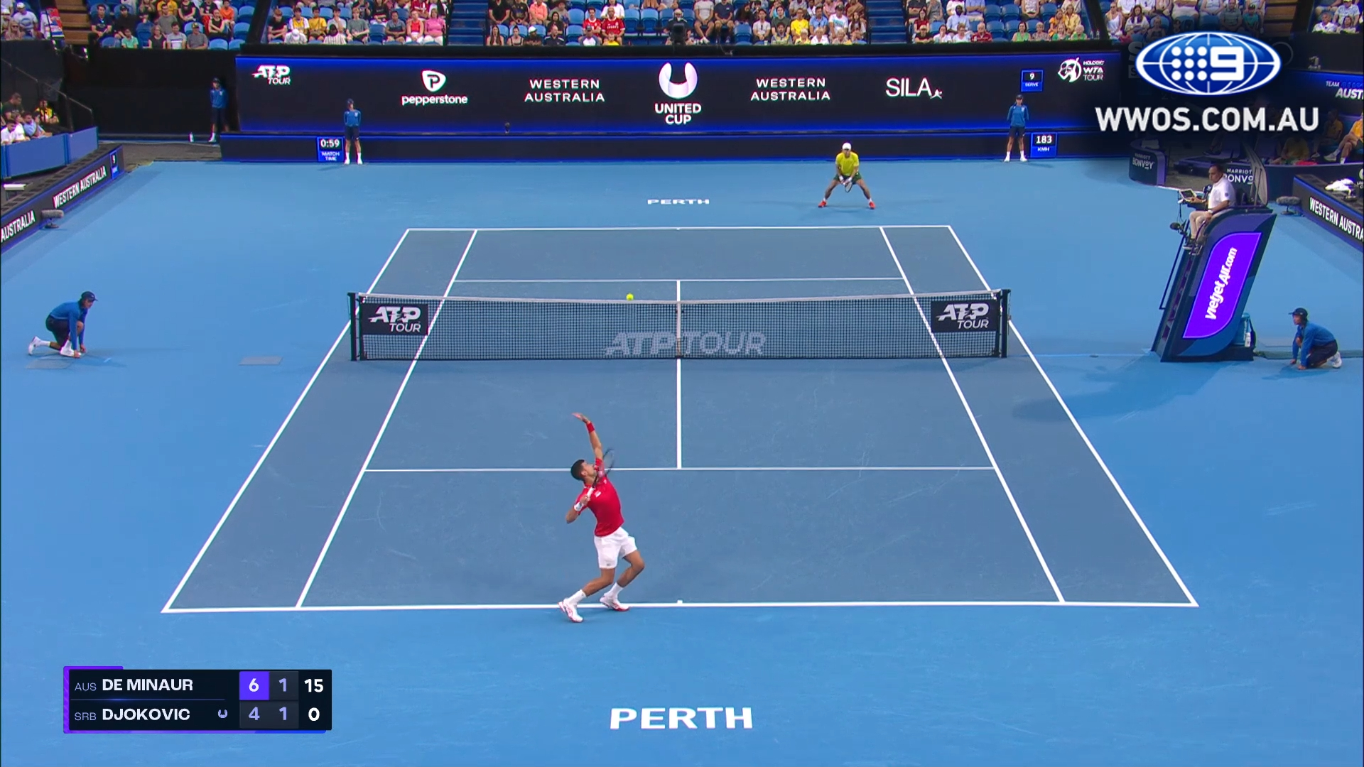 United Cup Quarterfinal Highlights: Alex de Minaur v Novak Djokovic