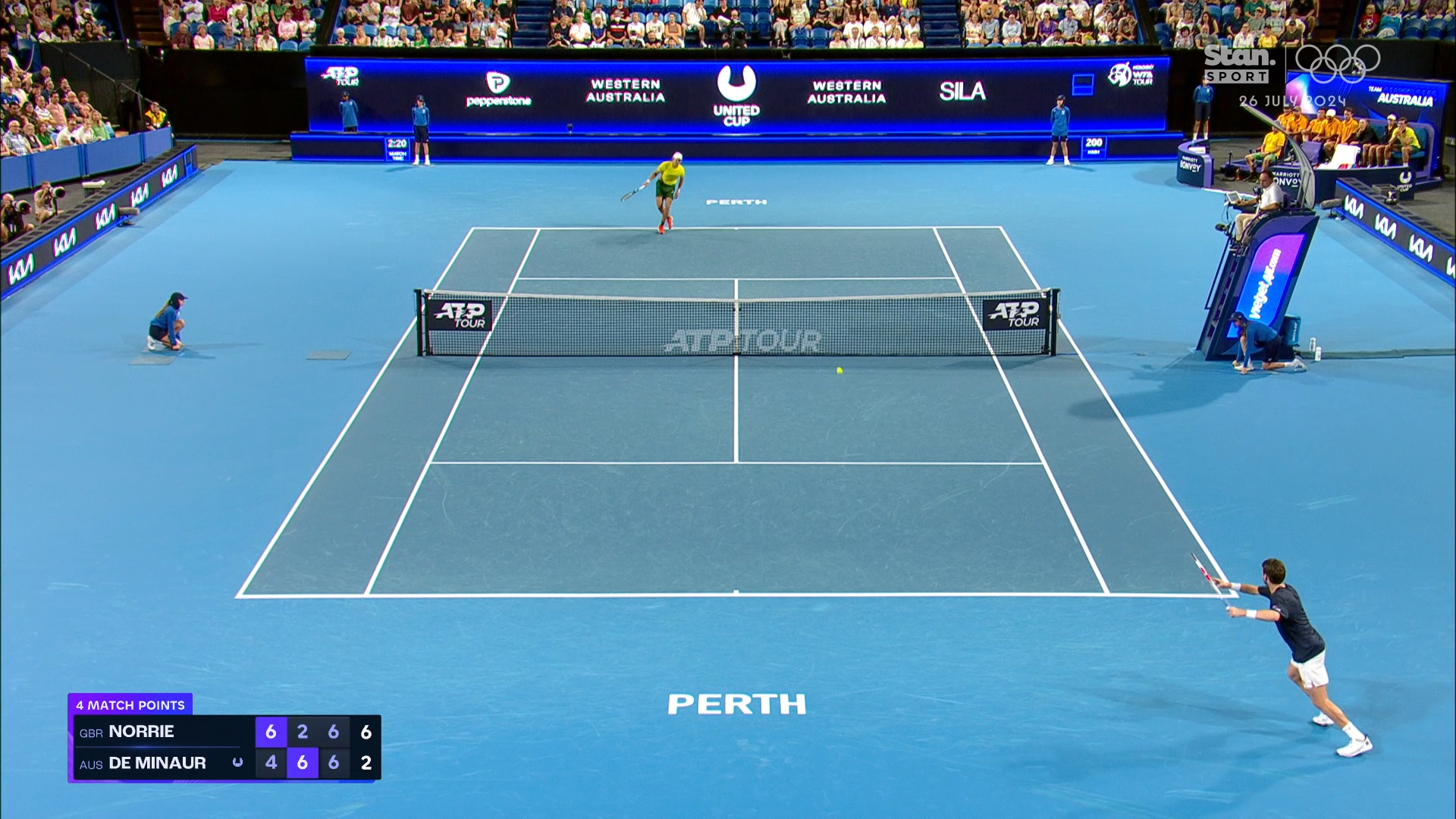 De Minaur falls in unfortunate start