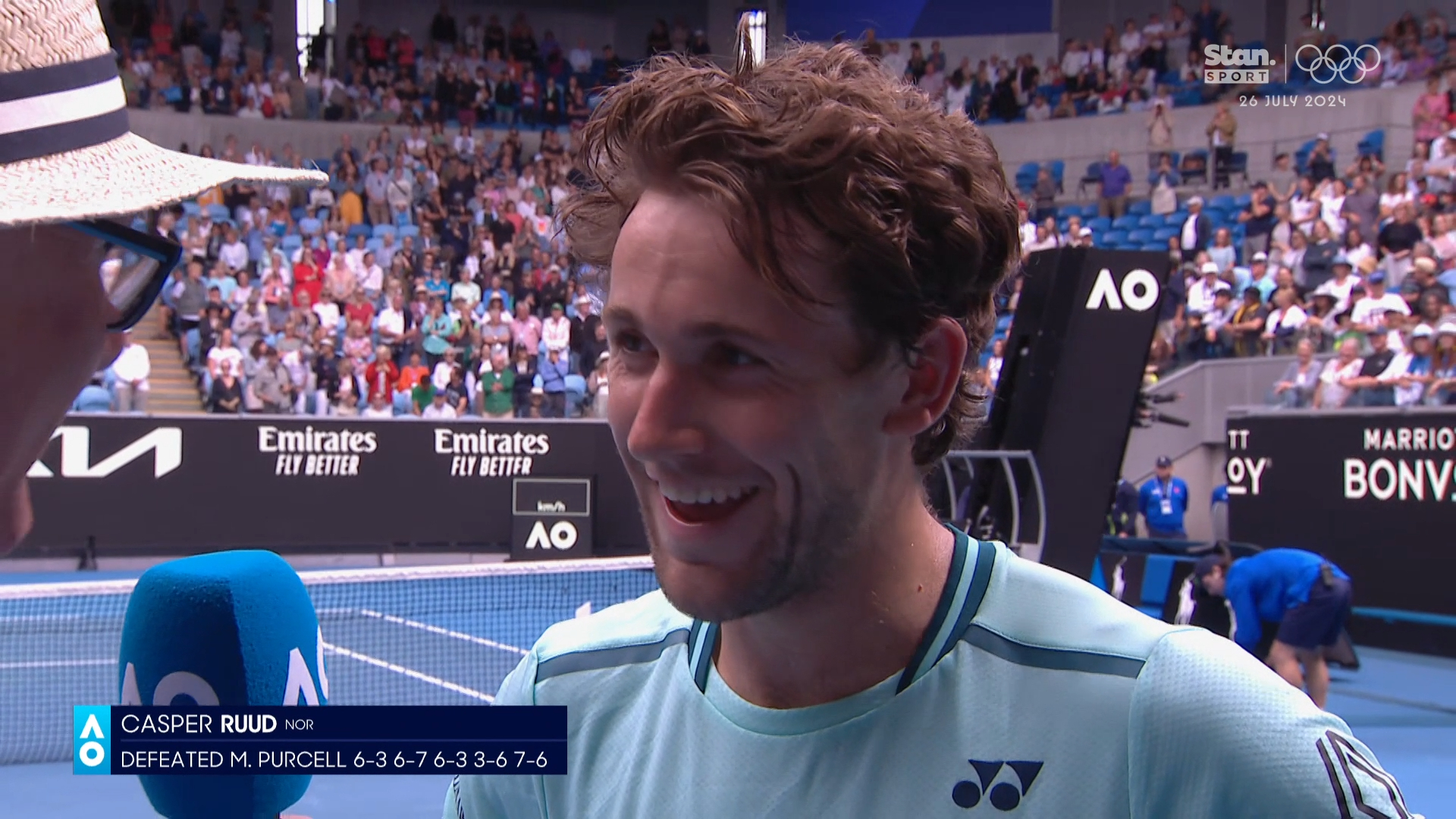 'G'day mate': Ruud adopts Aussie accent