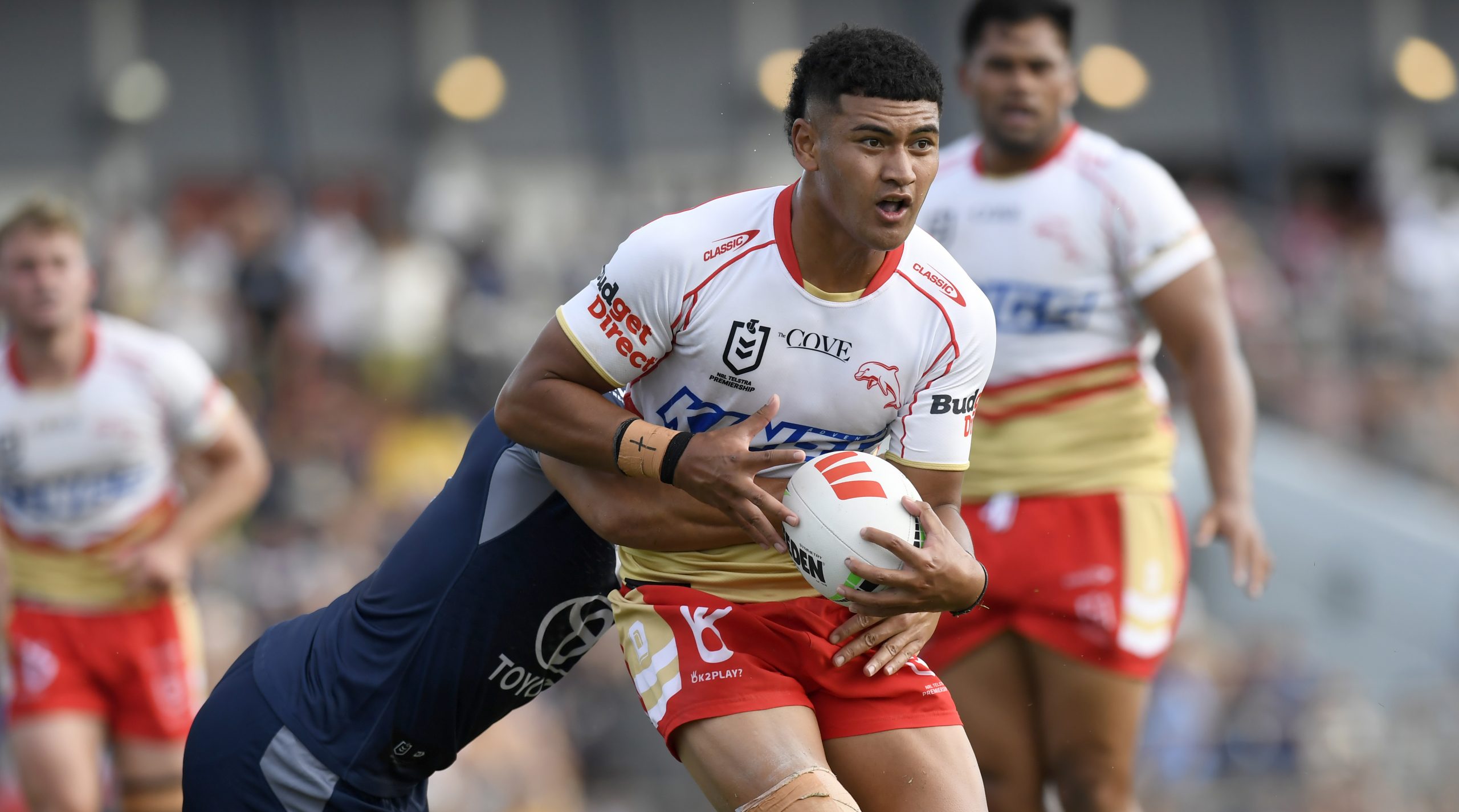 Isaiya Katoa of the Dolphins.