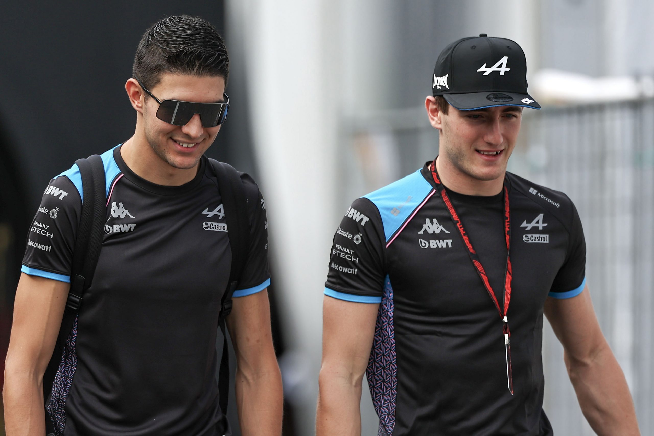 Esteban Ocon and Alpine reserve driver Jack Doohan.