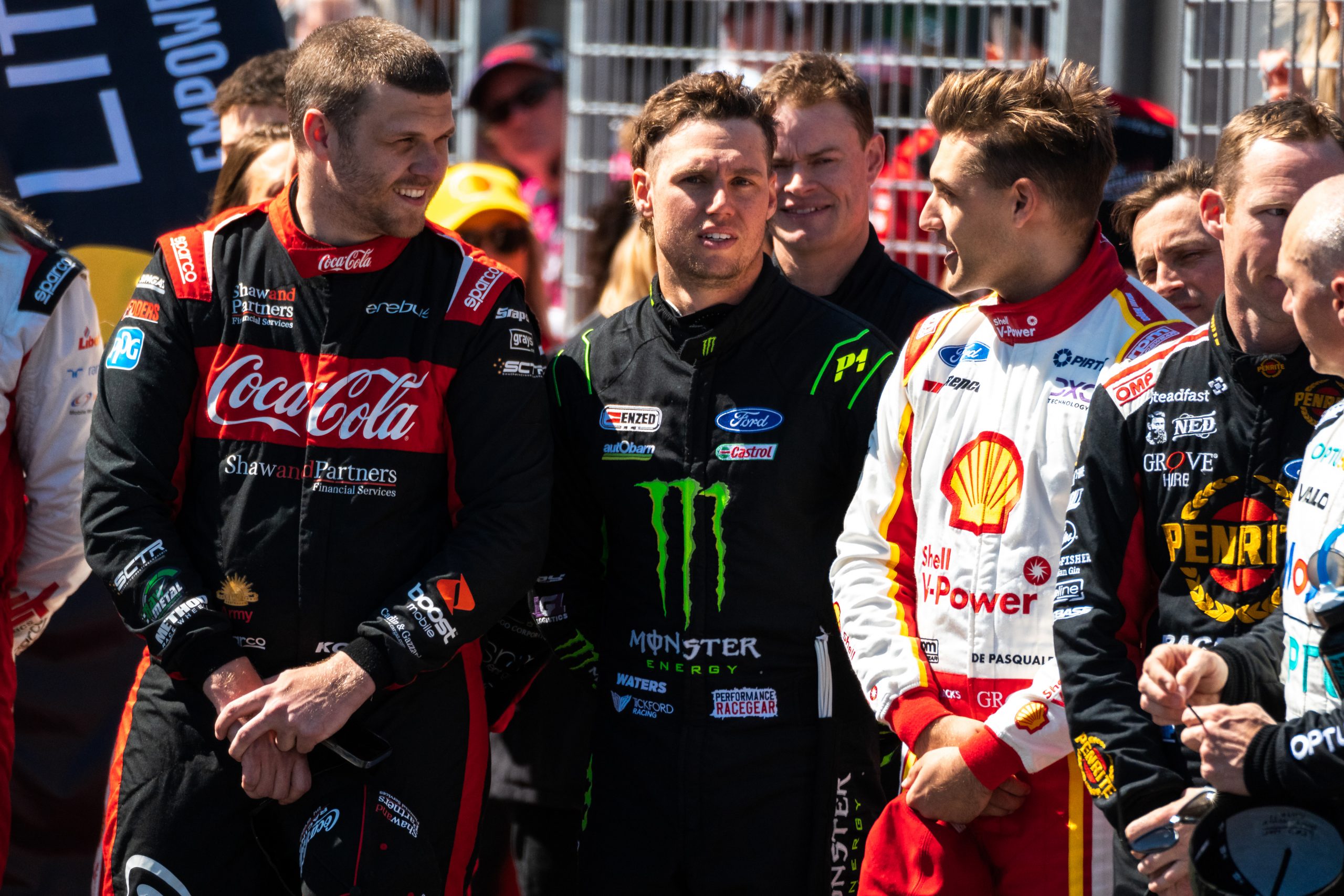 Brodie Kostecki (from left) with Cameron Waters and Anton De Pasquale.