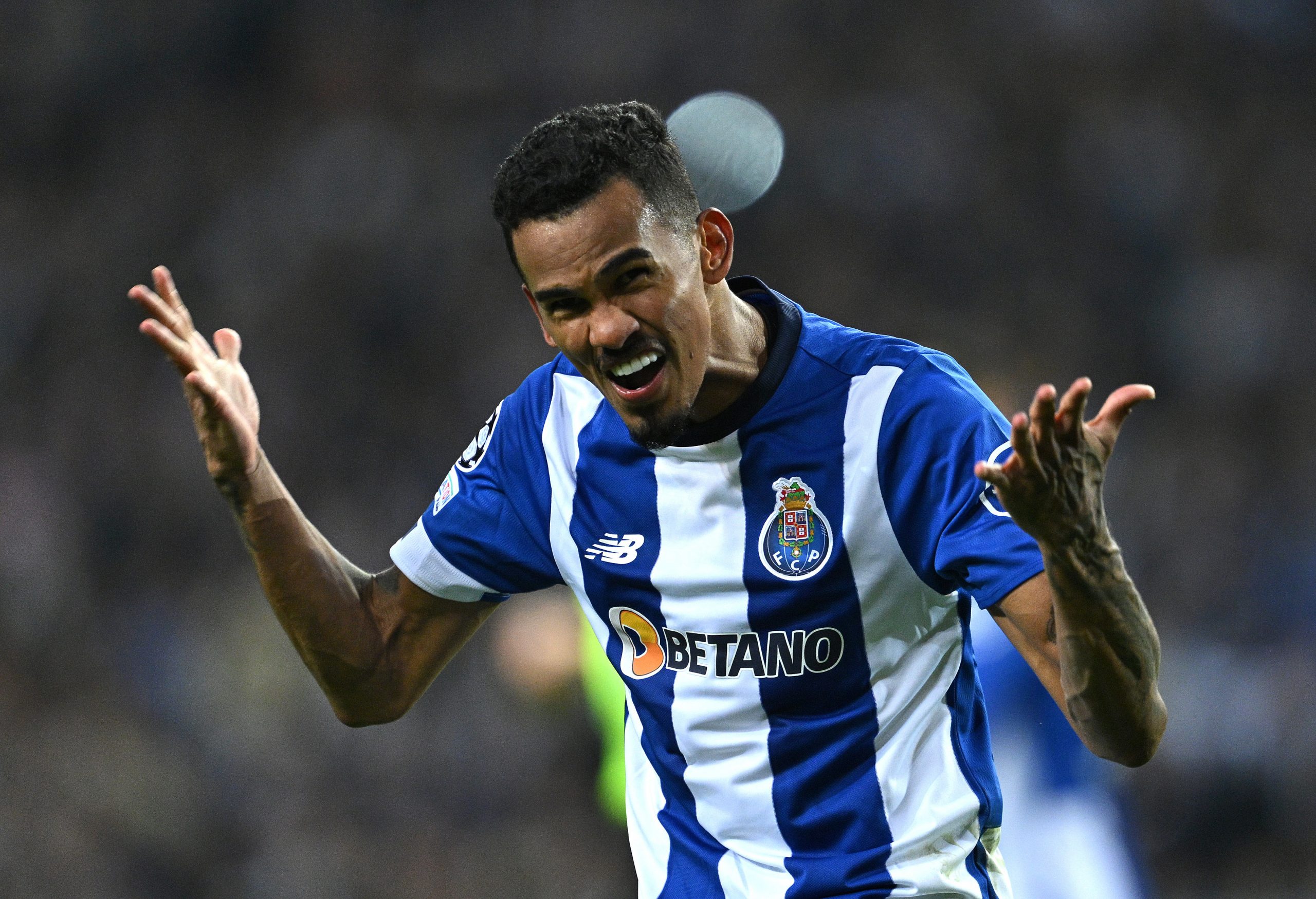 Galeno of Porto celebrates during the UEFA Champions League.