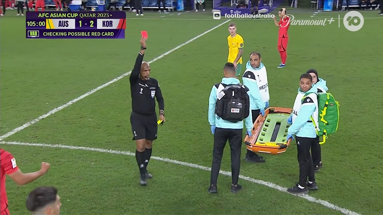 Socceroo red-carded in Asian Cup clash