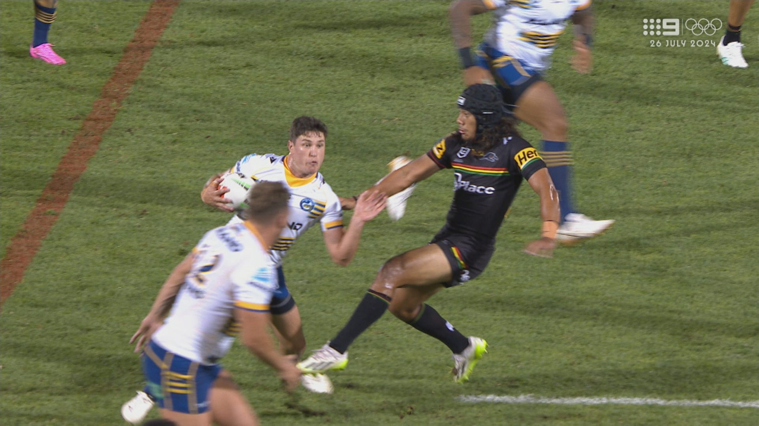 Jarome Luai was put on report for an attempted trip on Mitchell Moses.