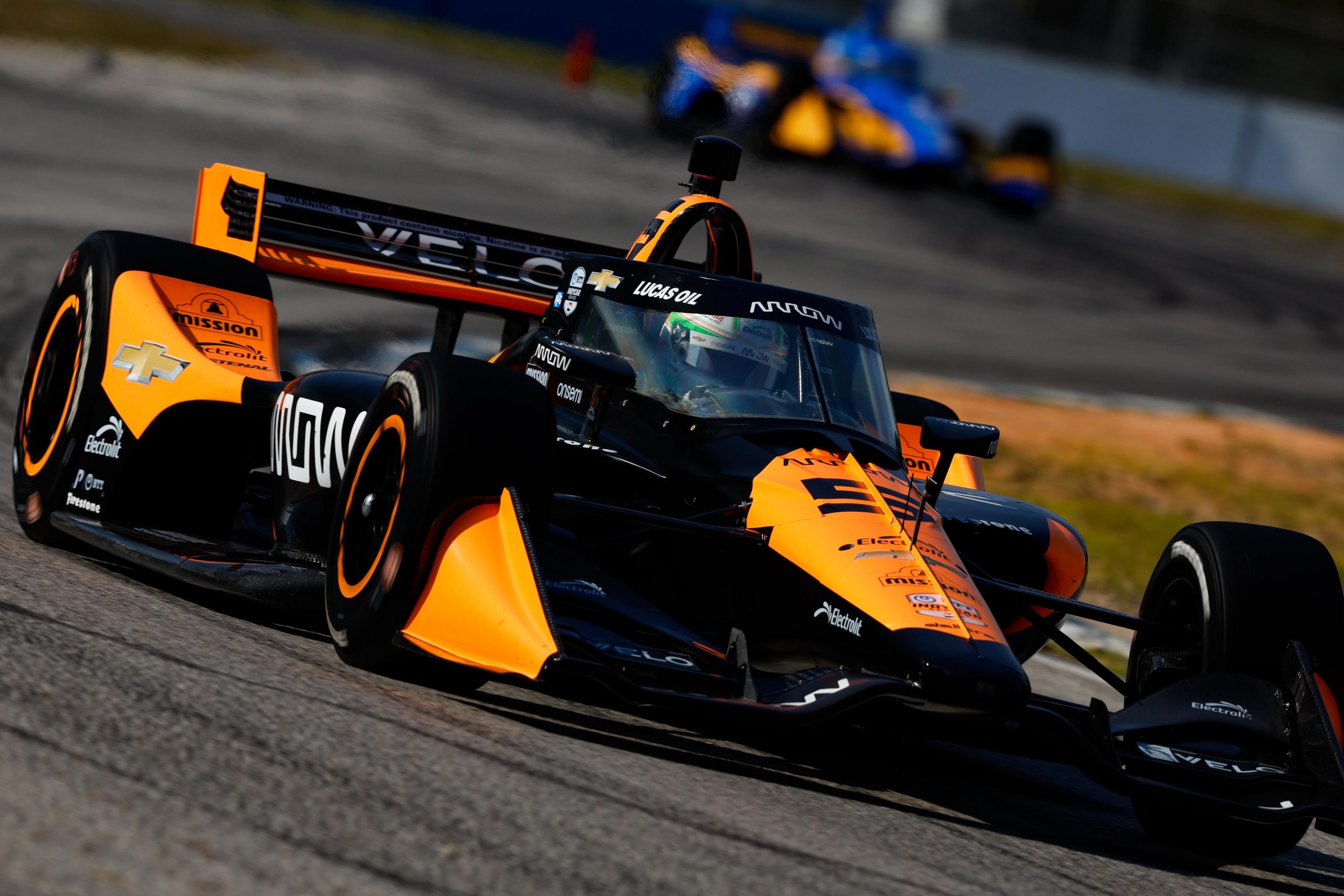 Pato O'Ward in the No.5 McLaren entry.