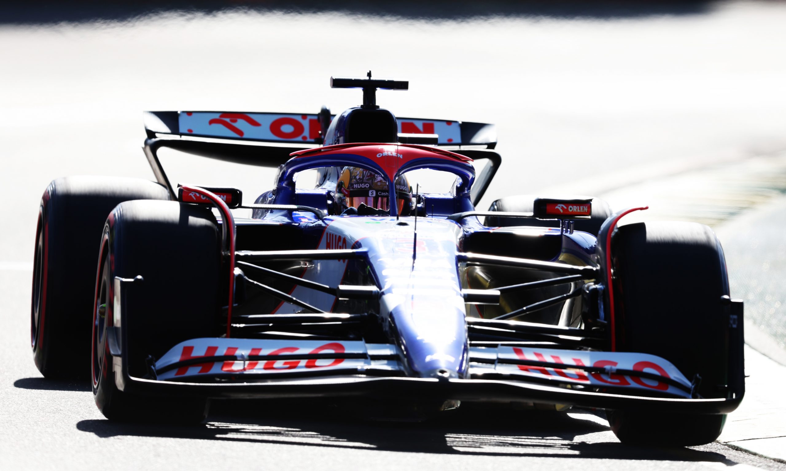 Daniel Ricciardo of Australia driving the (3) Visa Cash App RB VCARB 01 on track during qualifying ahead of the F1 Grand Prix of Australia at Albert Park Circuit on March 23, 2024 in Melbourne, Australia. (Photo by Robert Cianflone/Getty Images)