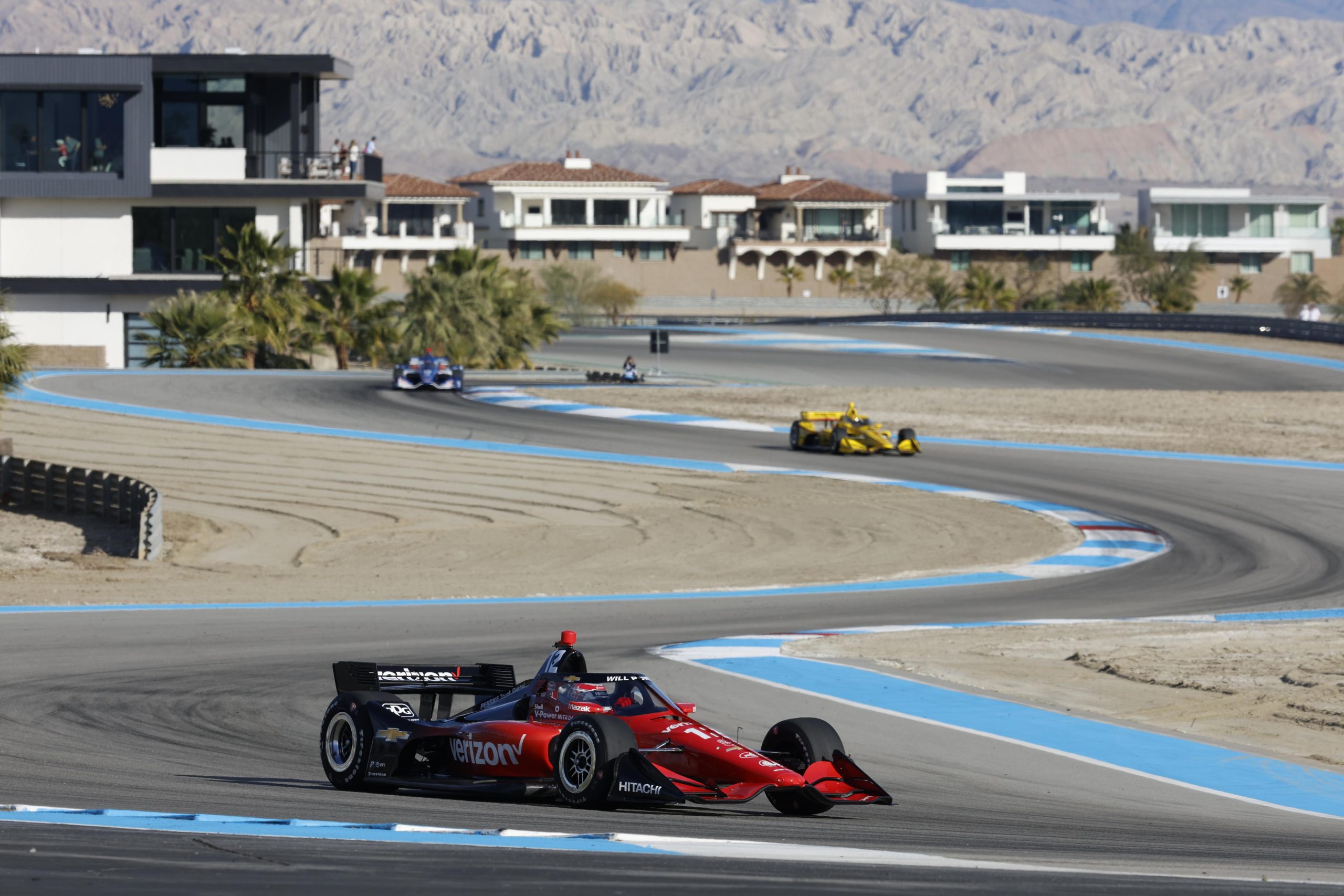 Will Power during IndyCar testing in 2023 at the Thermal Club.