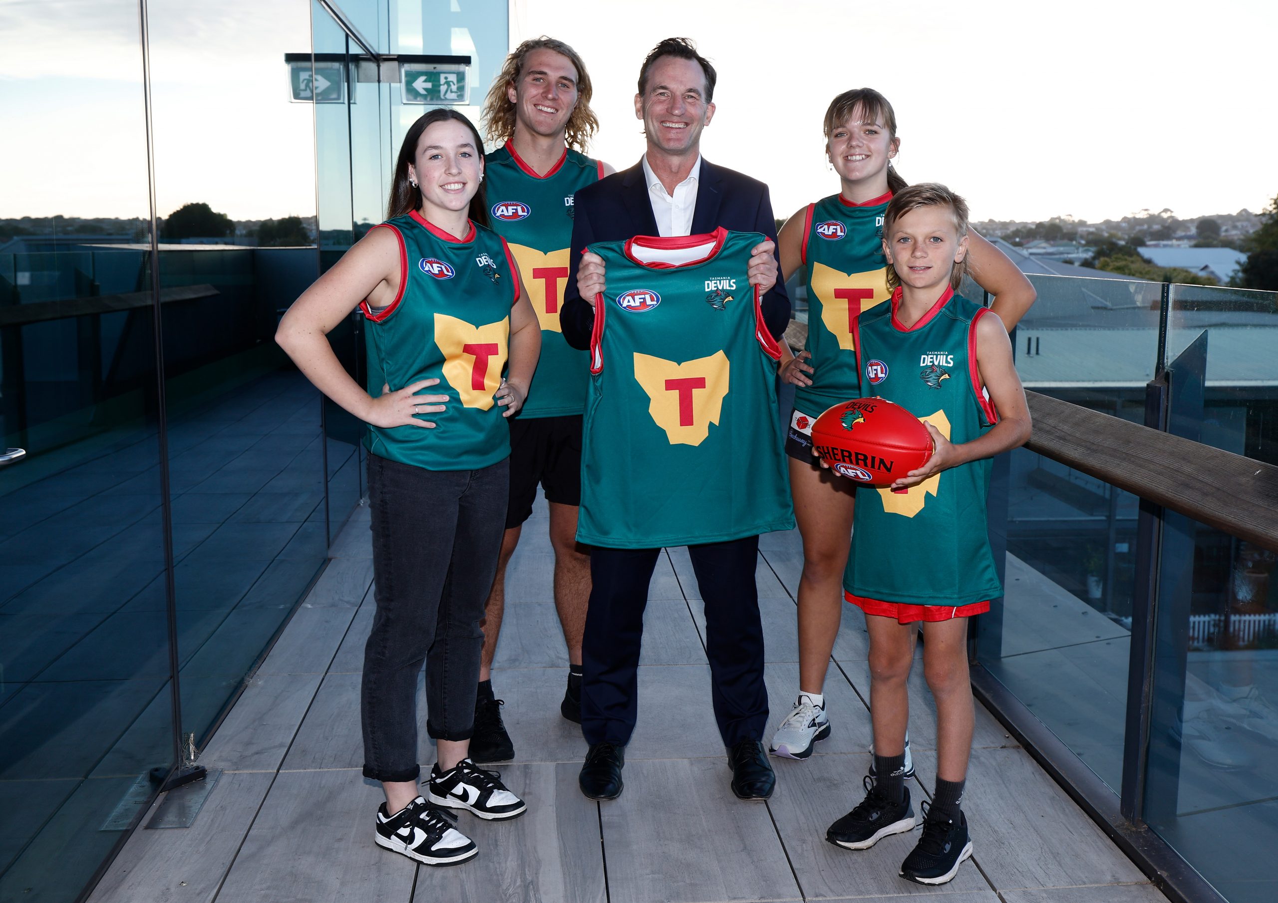 AFL CEO Andrew Dillon launches the new club.